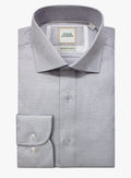 Milan Stepped Weave Grey Shirt