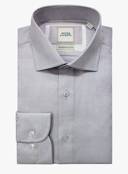 Milan Stepped Weave Grey Shirt