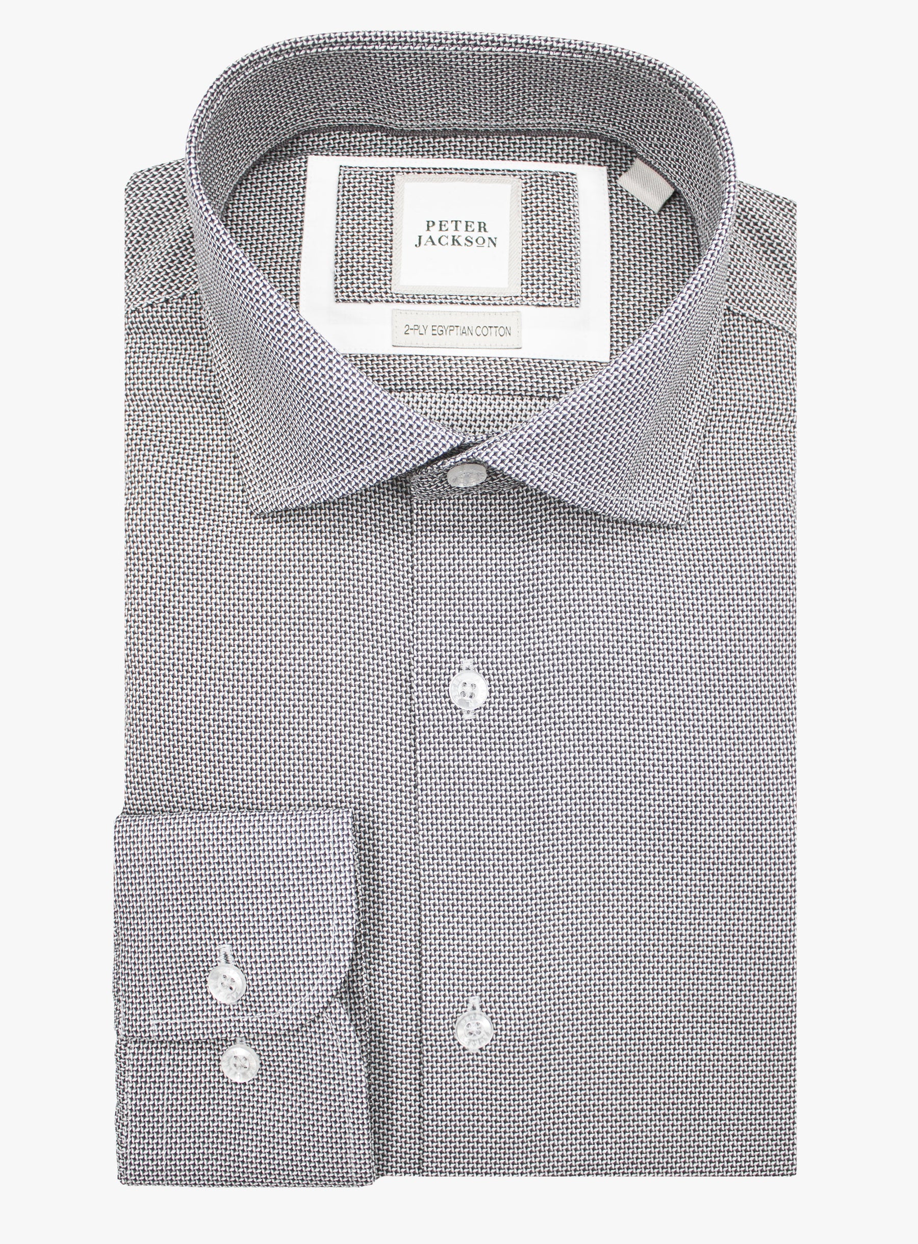 Milan Micro Jacquard Grey Shirt