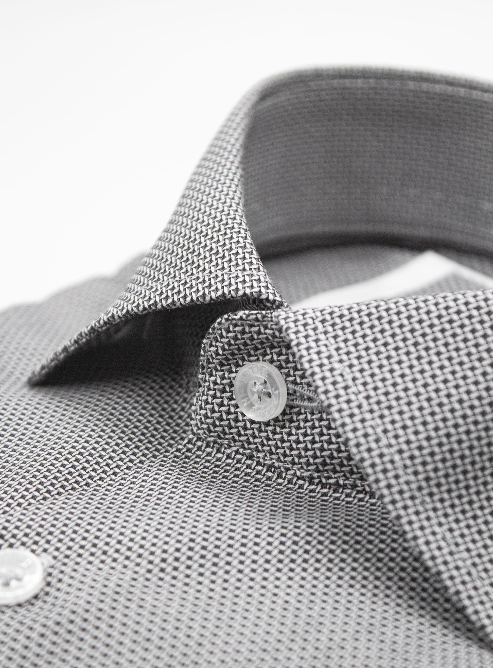 Milan Micro Jacquard Grey Shirt