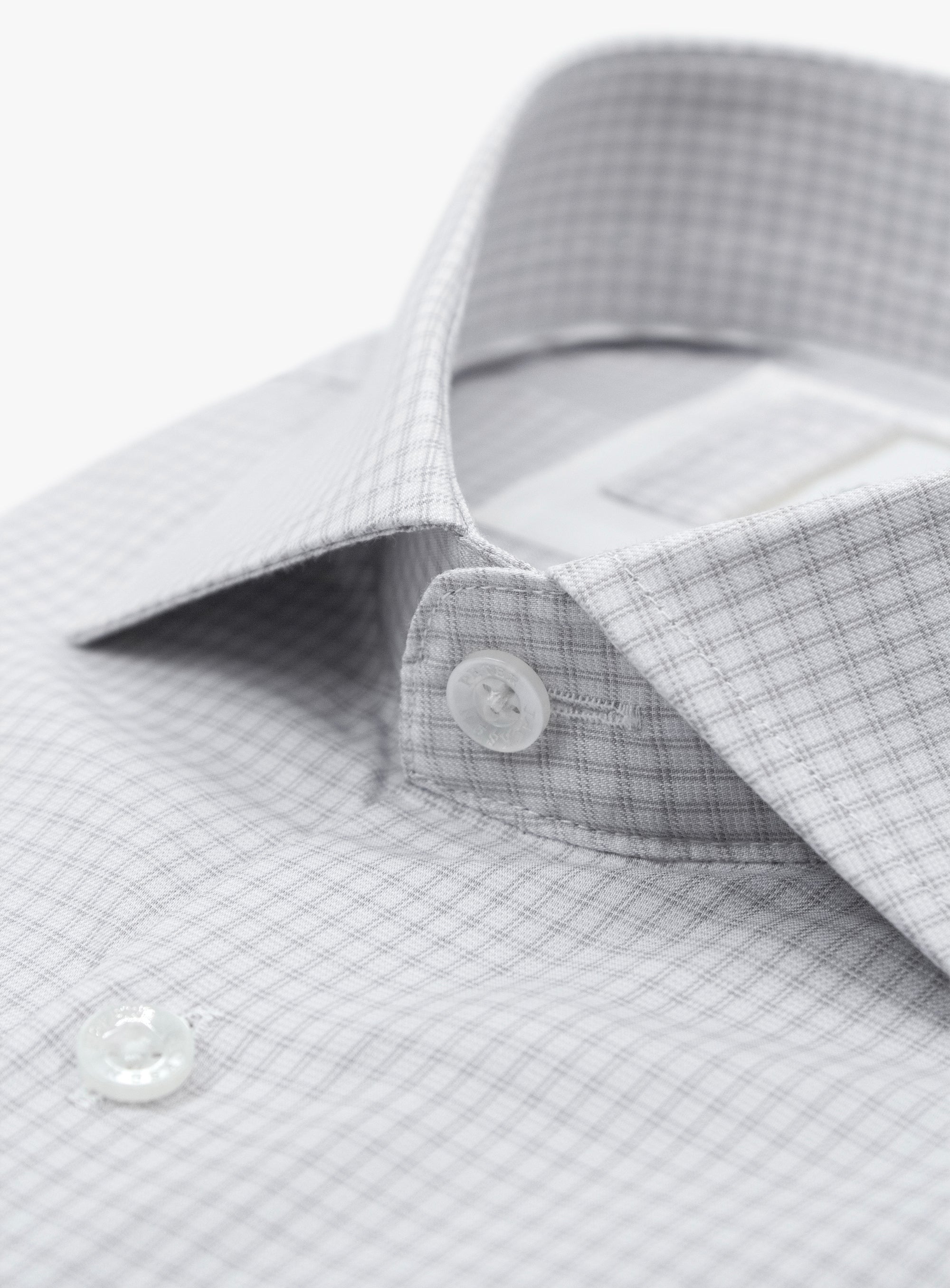 Milan Micro Check Silver Grey Shirt
