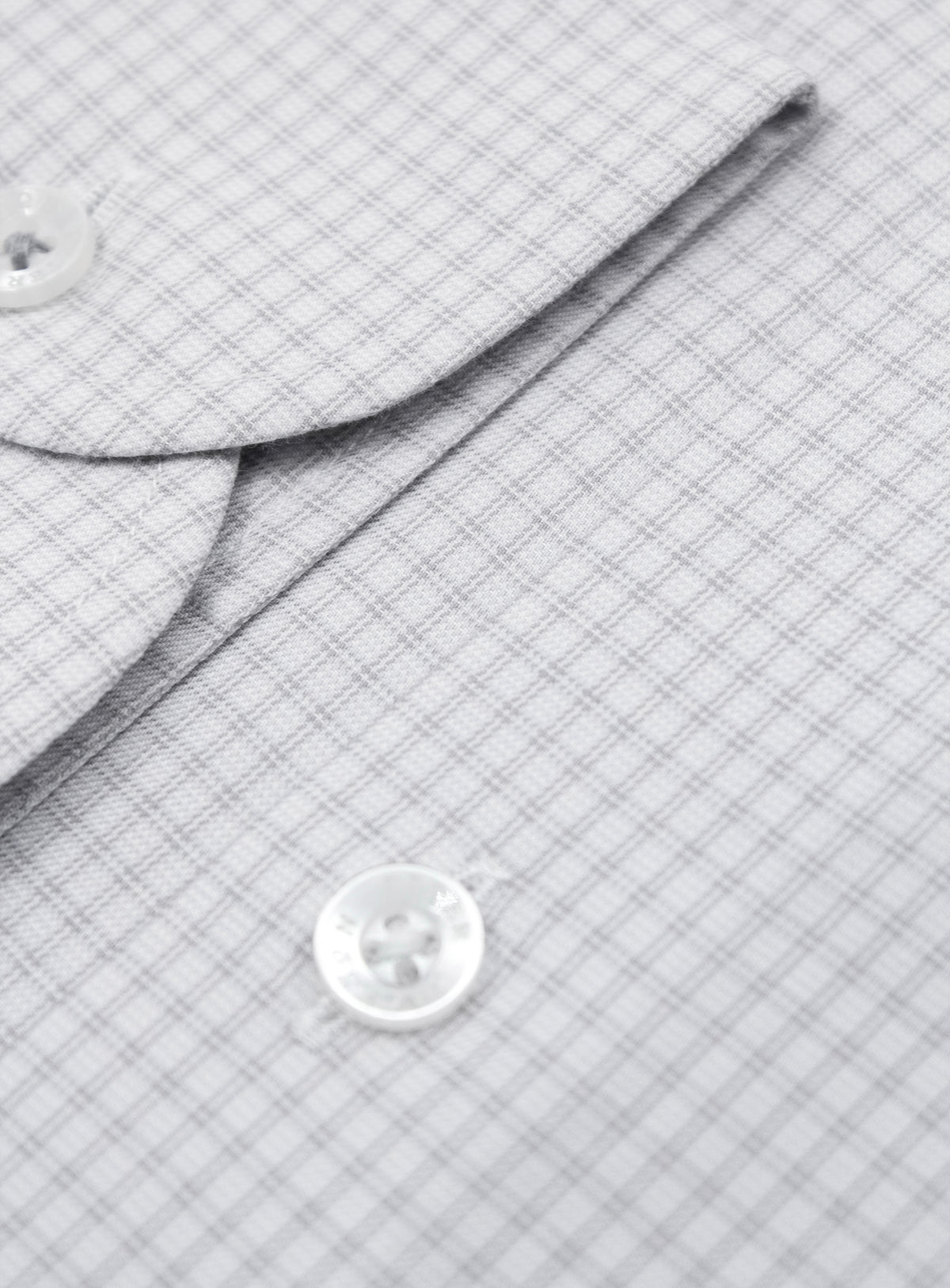 Milan Micro Check Silver Grey Shirt
