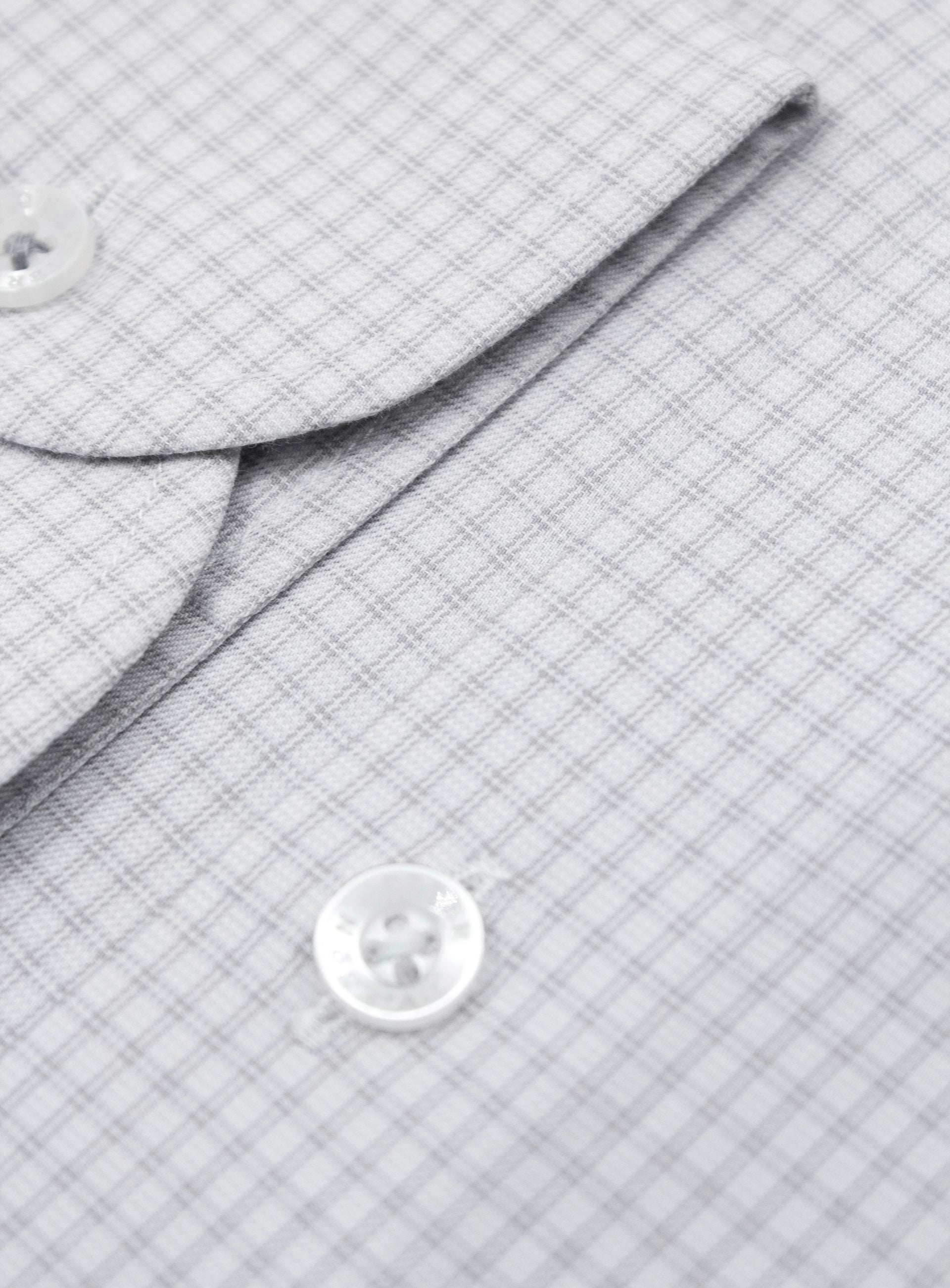 Milan Micro Check Silver Grey Shirt