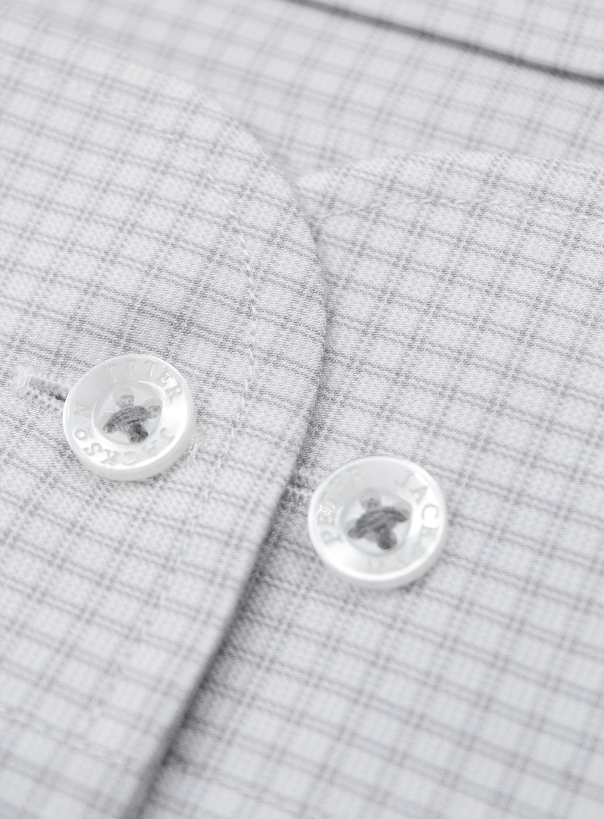 Milan Micro Check Silver Grey Shirt