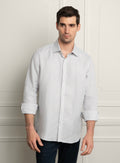 Amalfi Dobby Silver Grey Linen Shirt