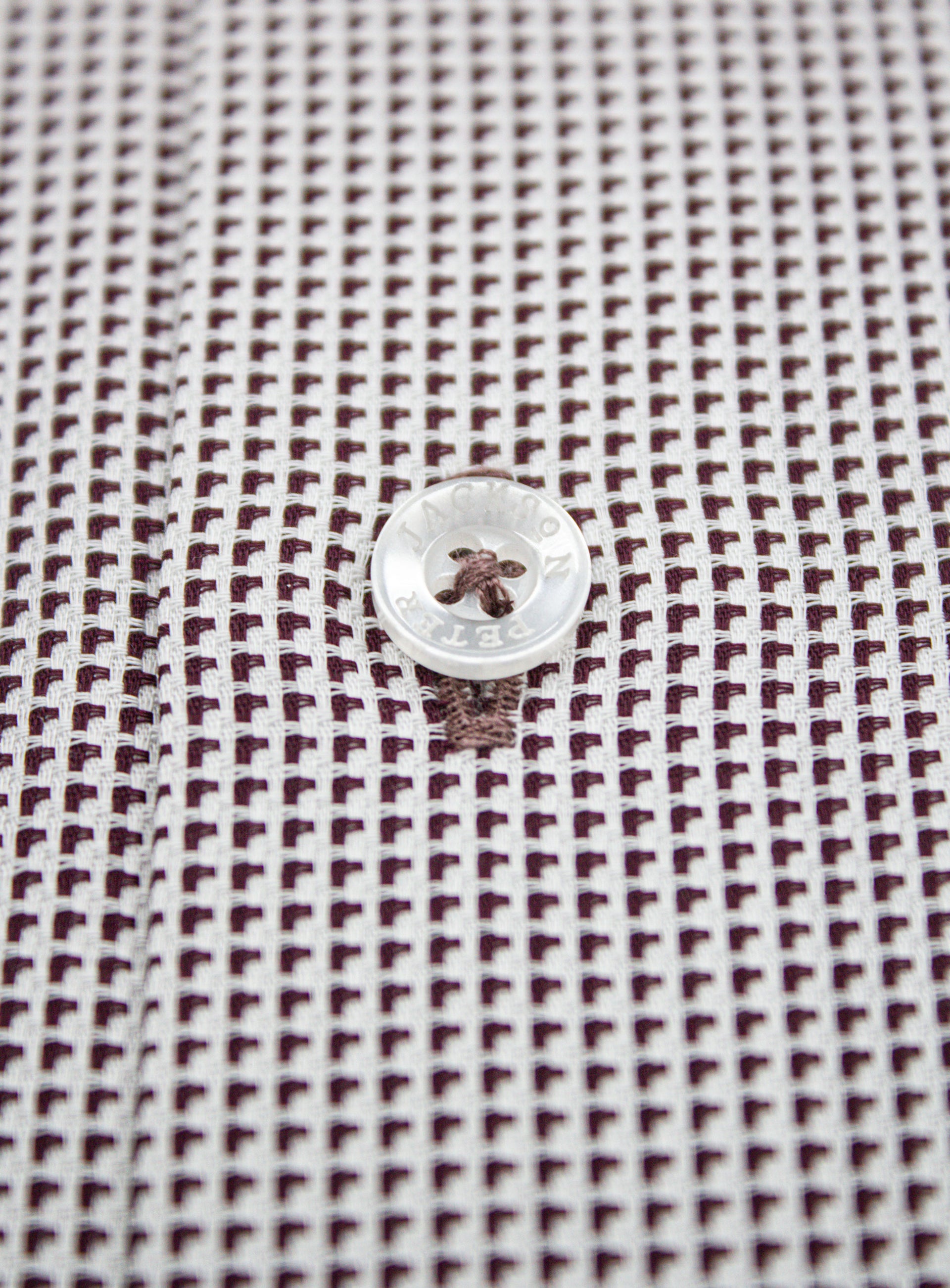 Milan Jacquard White & Mulberry Shirt