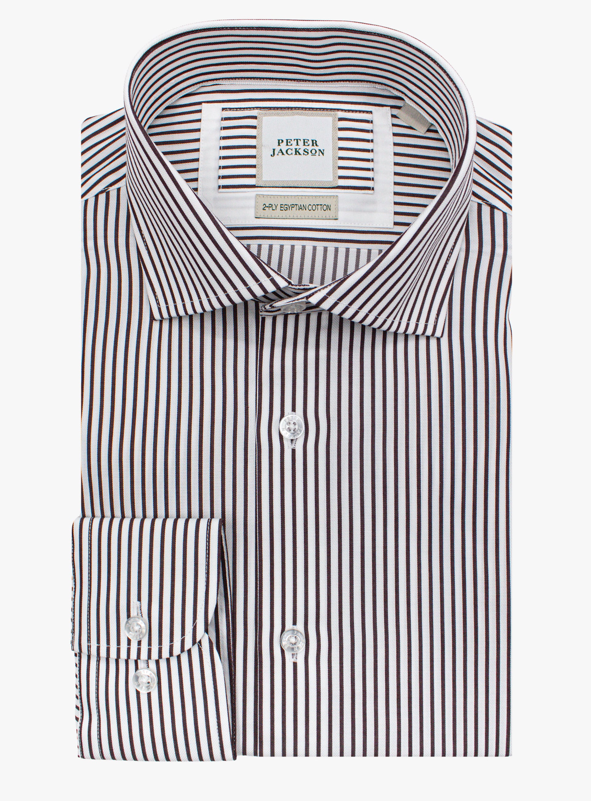 Milan White & Mulberry Stripe Shirt