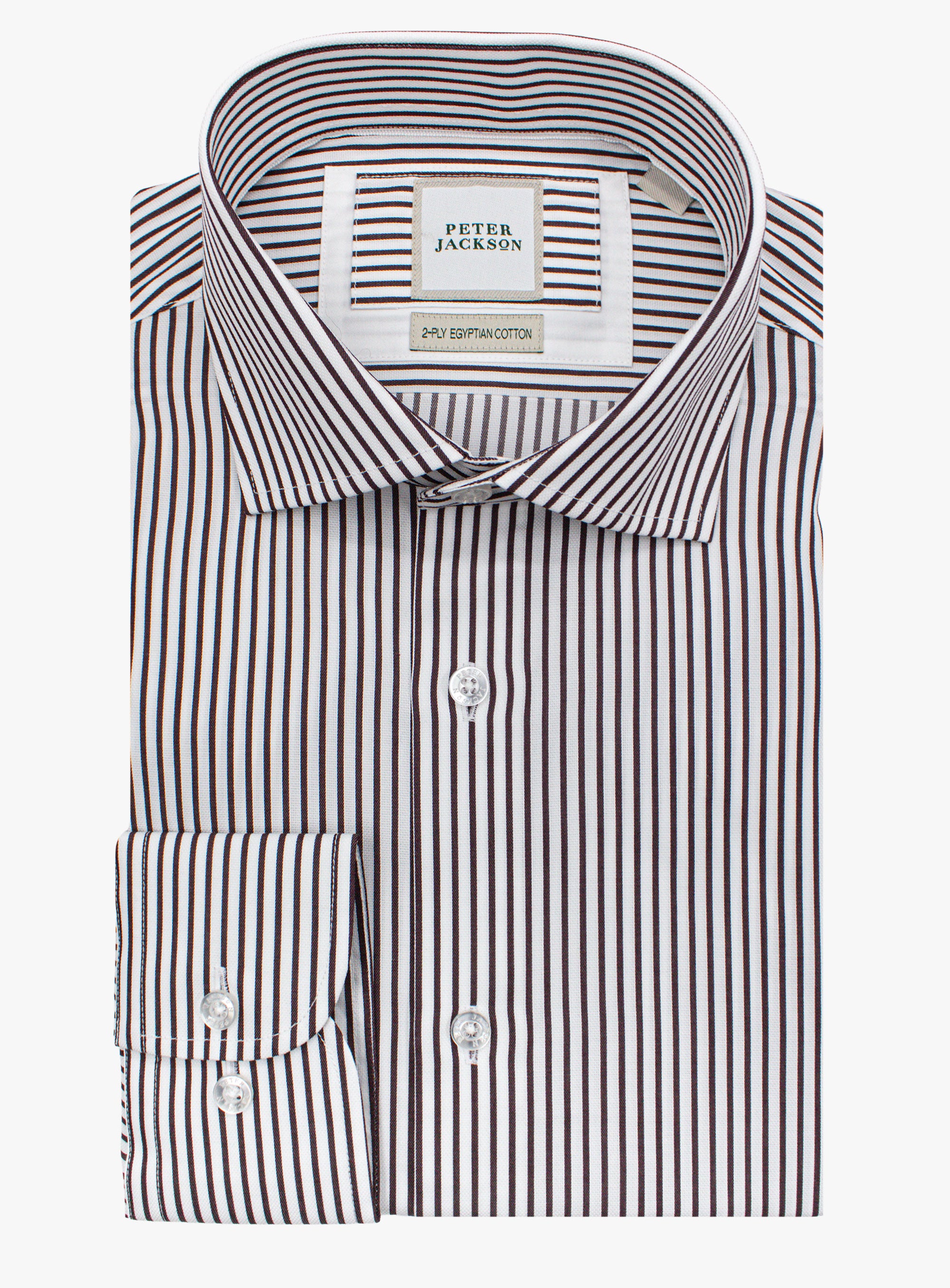 Milan White & Mulberry Stripe Shirt