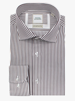 Milan White & Mulberry Stripe Shirt