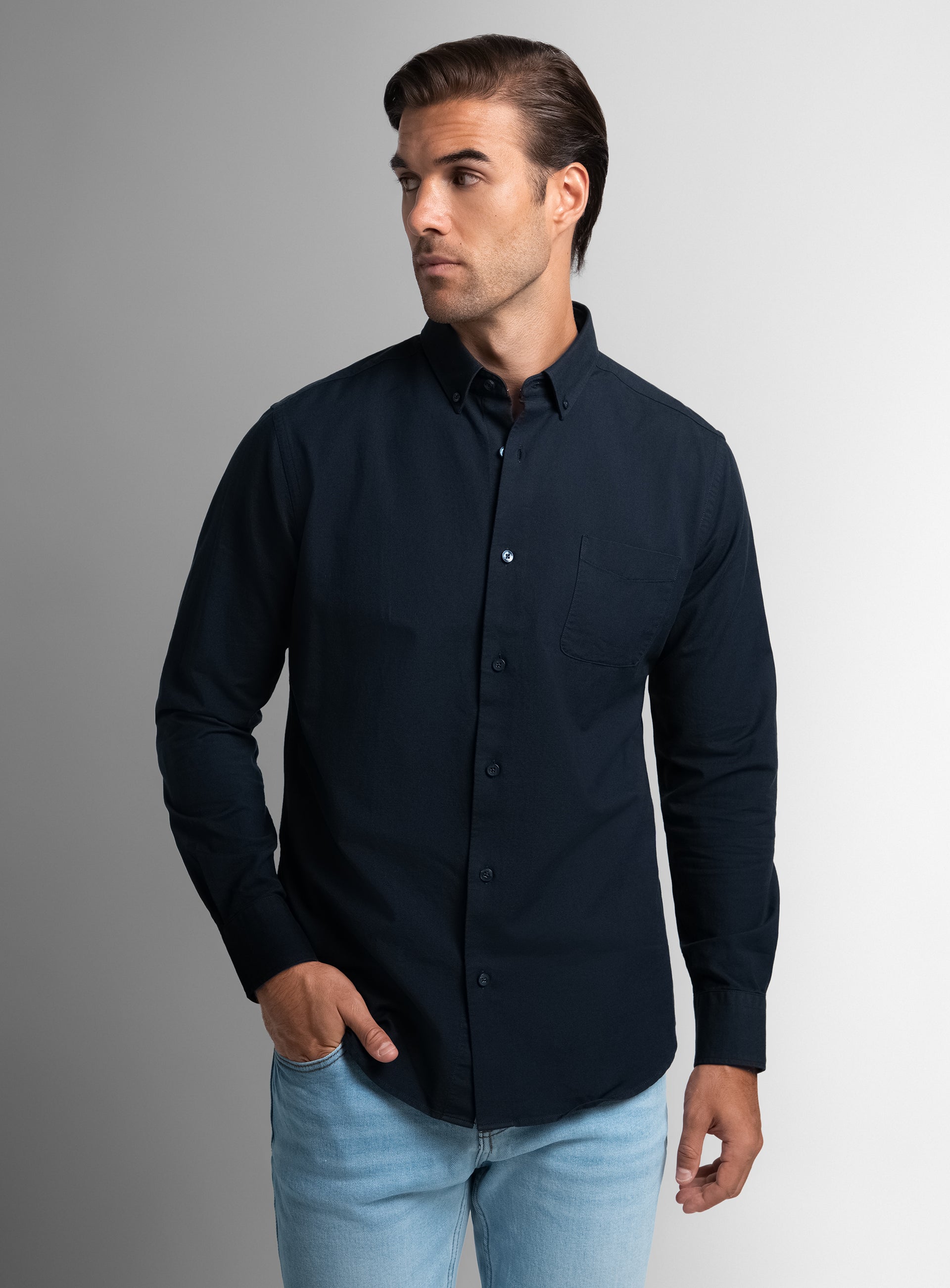 Merano Navy Oxford Shirt