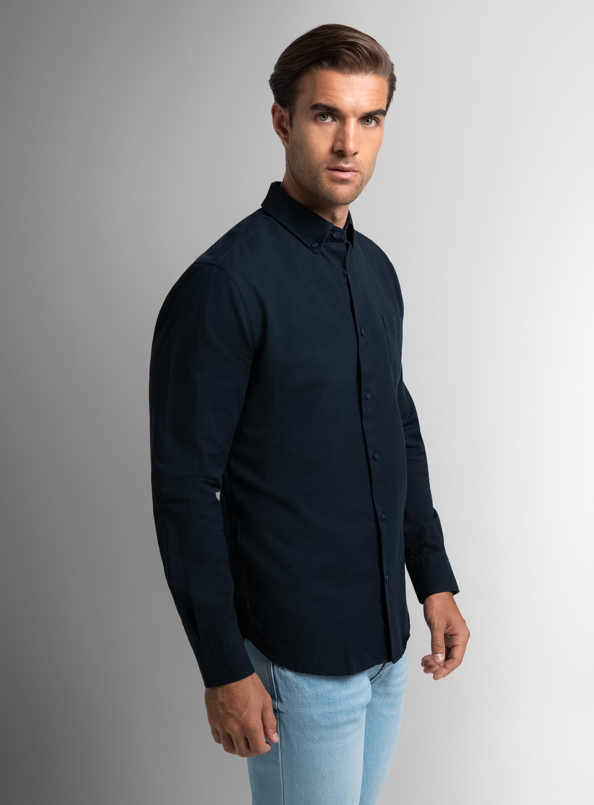 Merano Navy Oxford Shirt