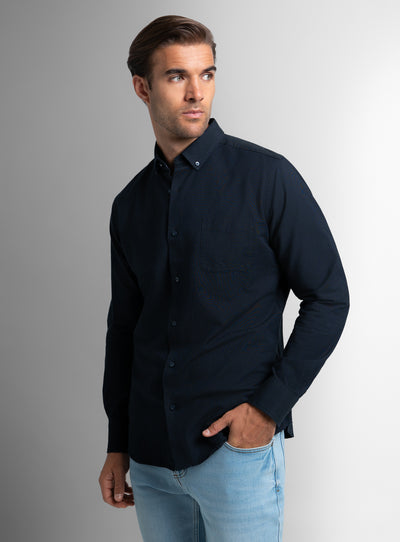 Merano Navy Oxford Shirt