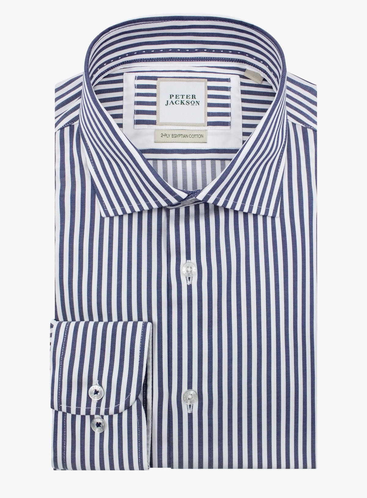 Milan Twill Navy Stripe Shirt