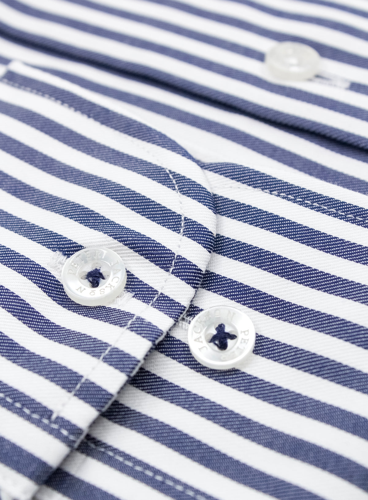 Milan Twill Navy Stripe Shirt