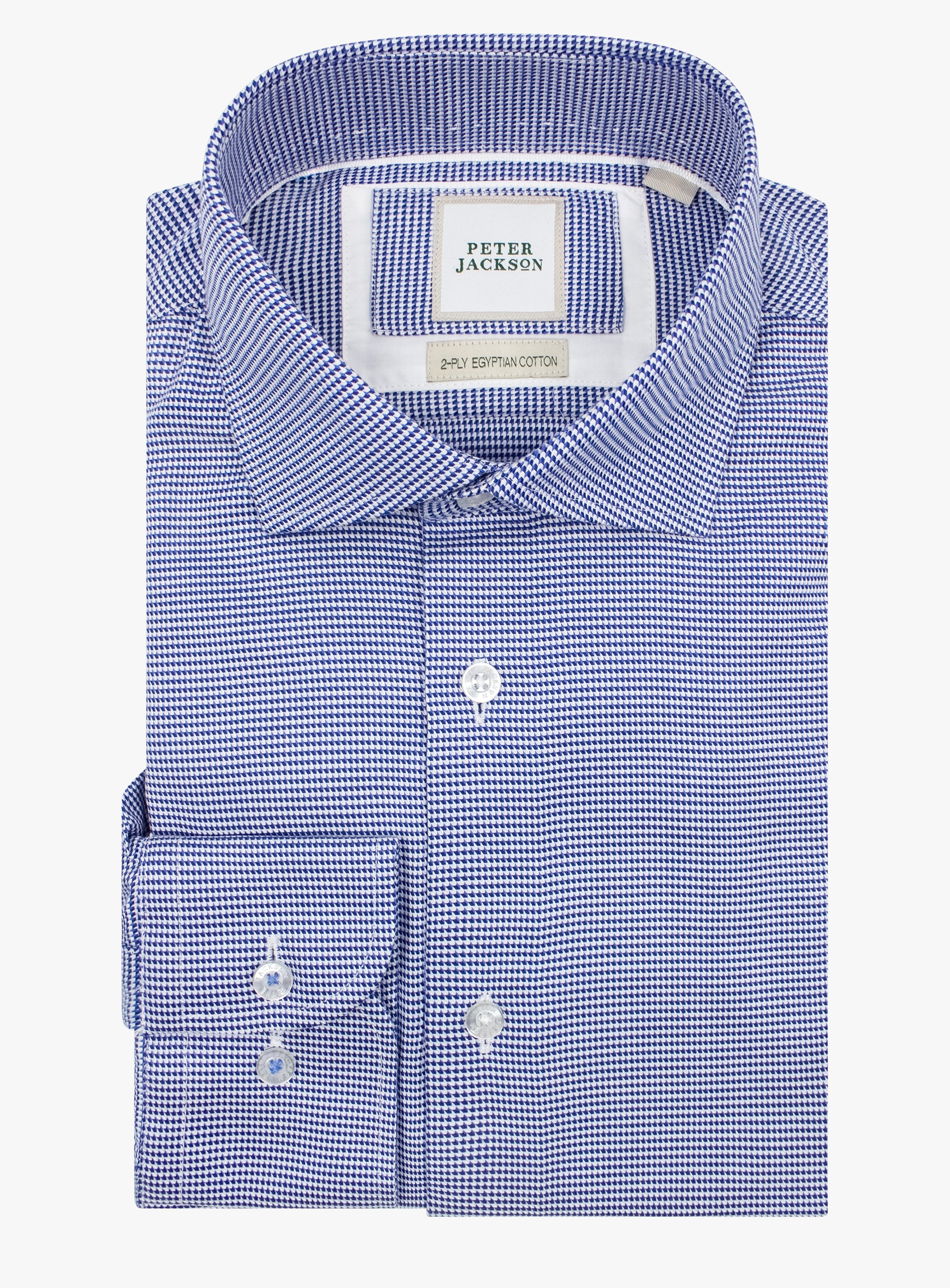 Milan Houndstooth Navy Shirt