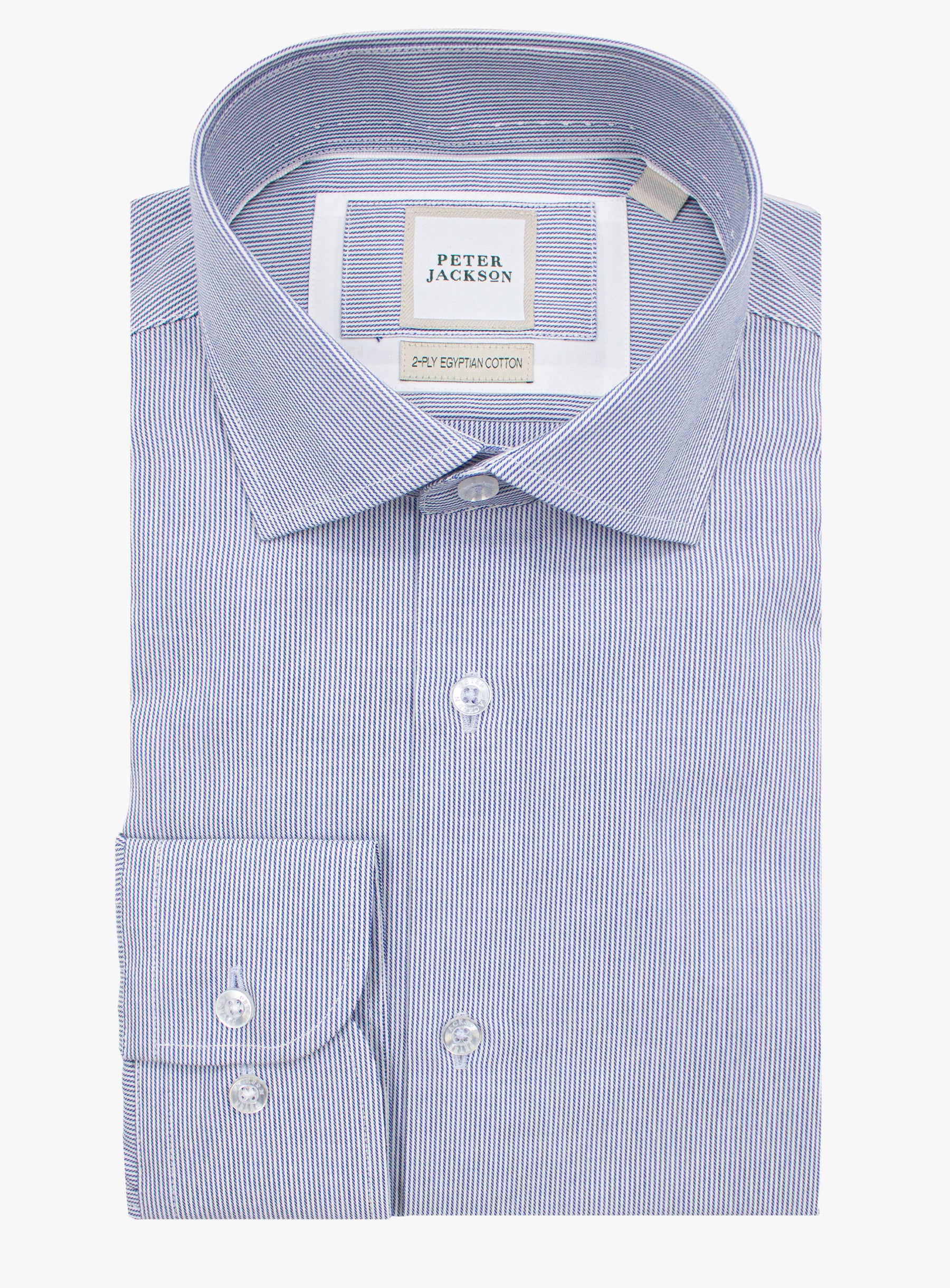 Milan Fine Stripe Navy Shirt