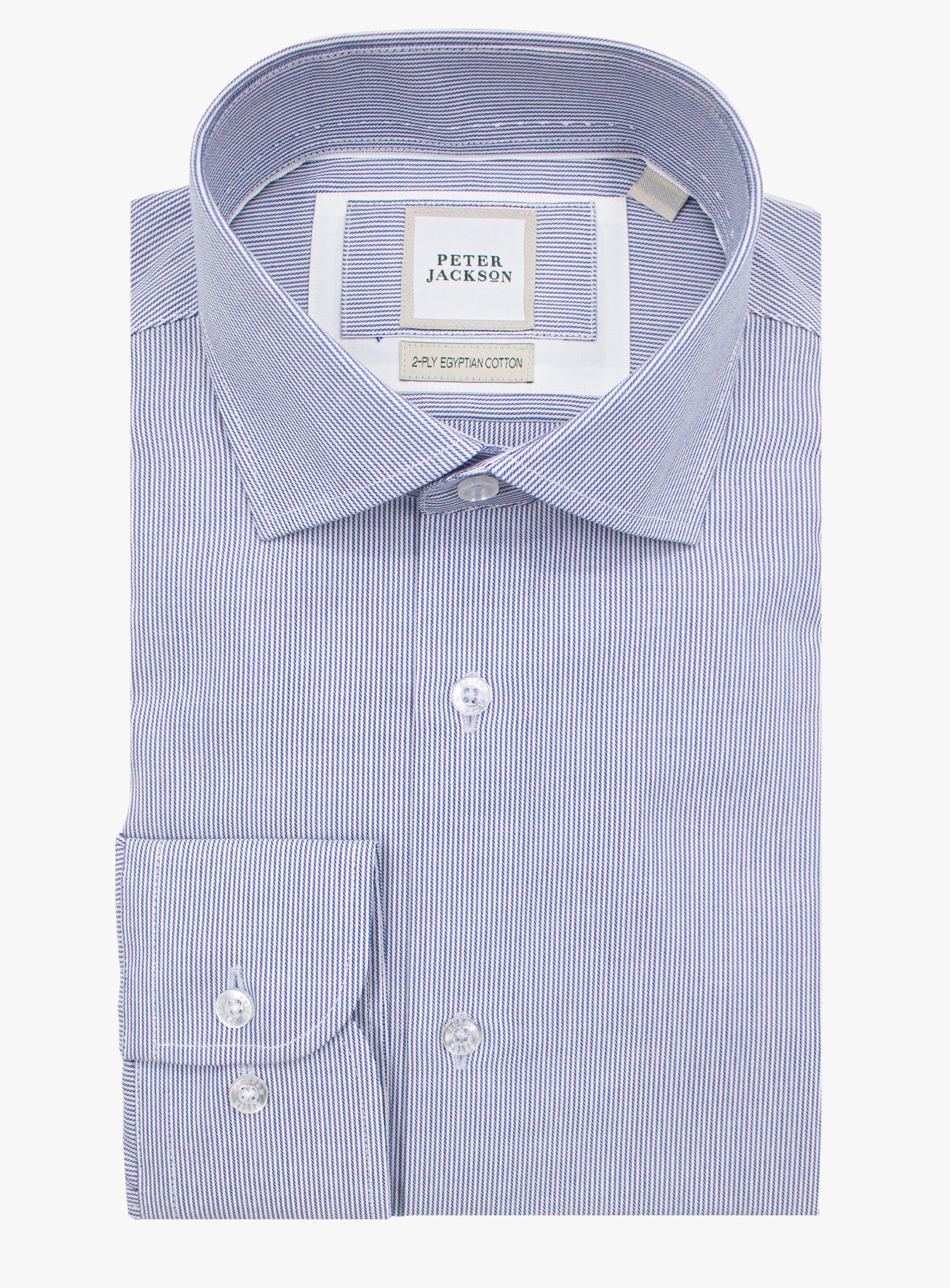 Milan Fine Stripe Navy Shirt