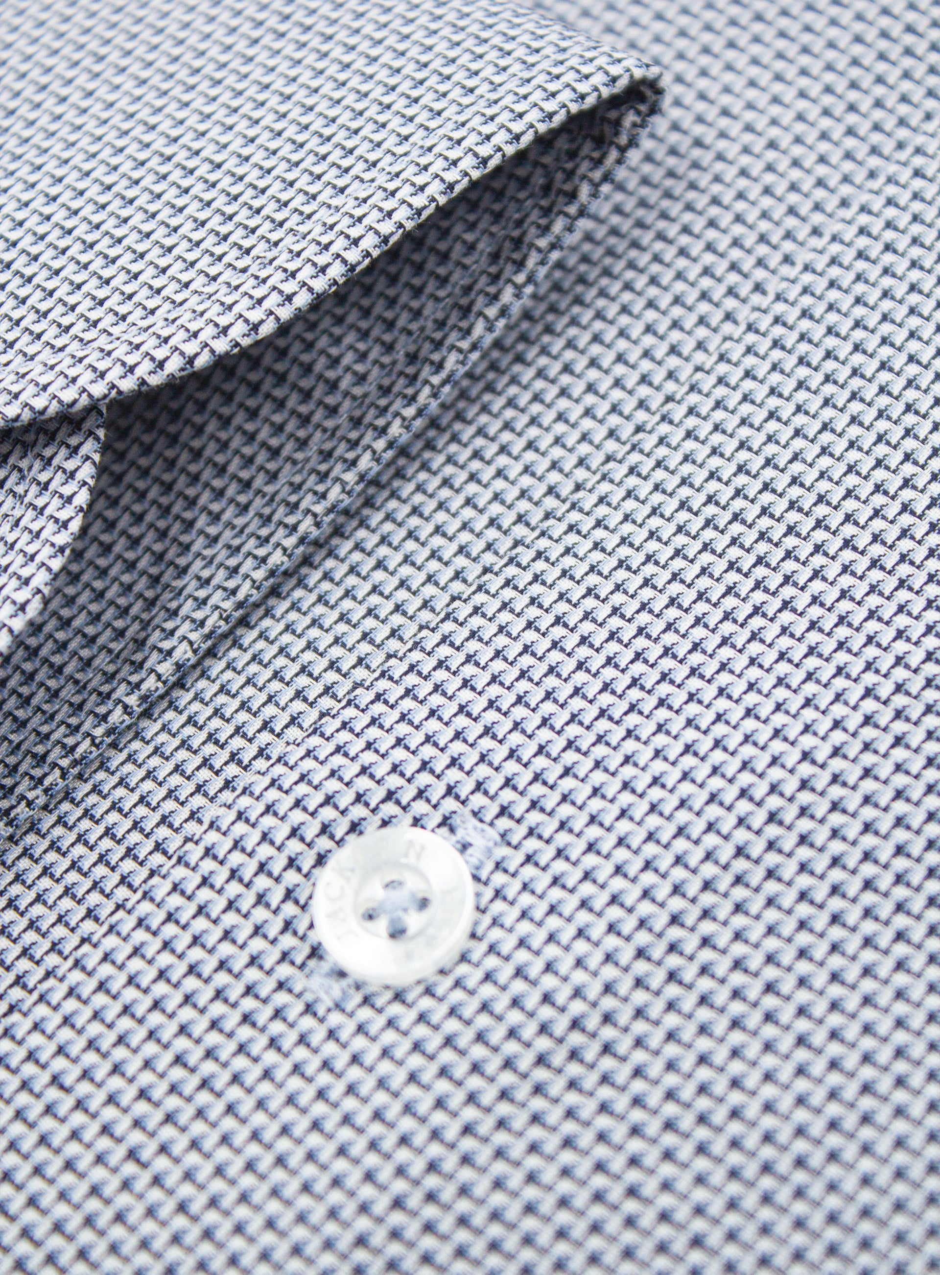 Milan Micro Jacquard Navy Shirt