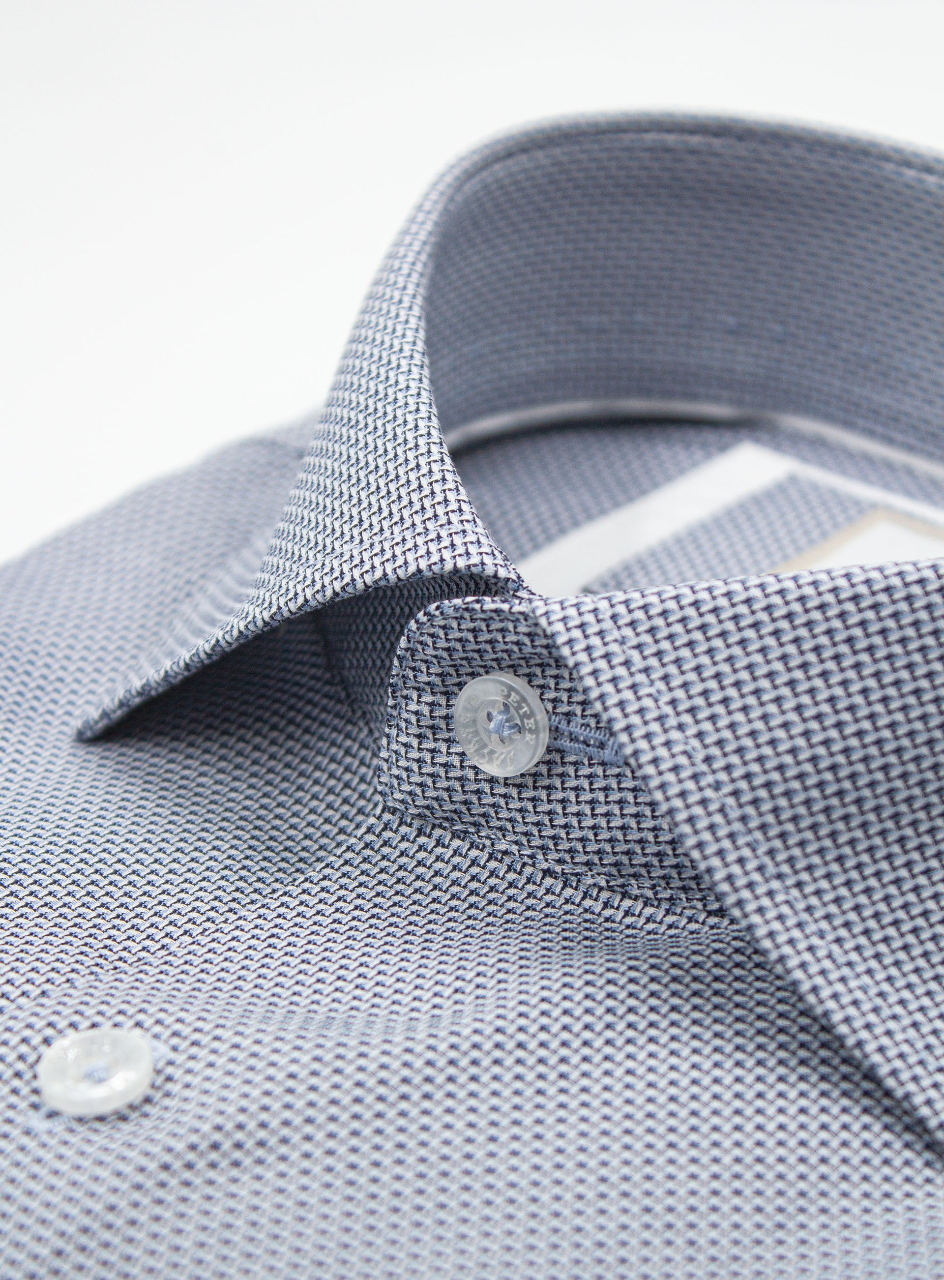 Milan Micro Jacquard Navy Shirt