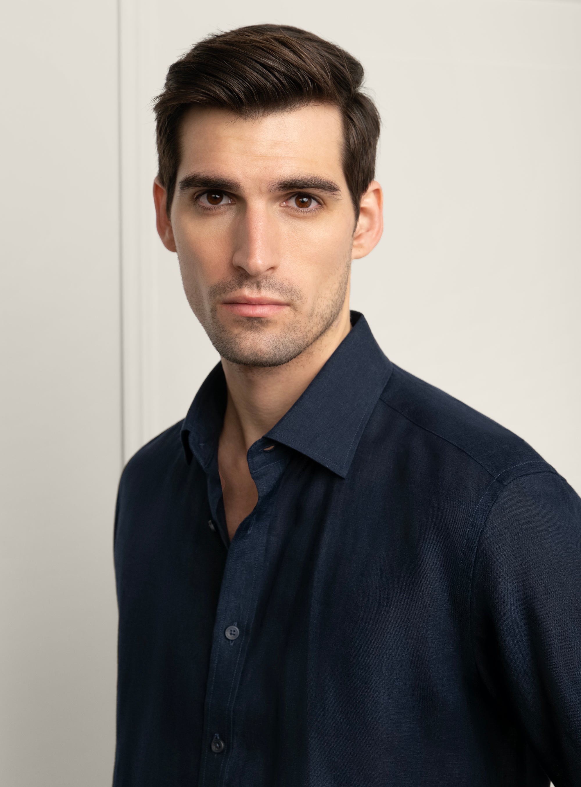 Amalfi Signature Navy Linen Shirt