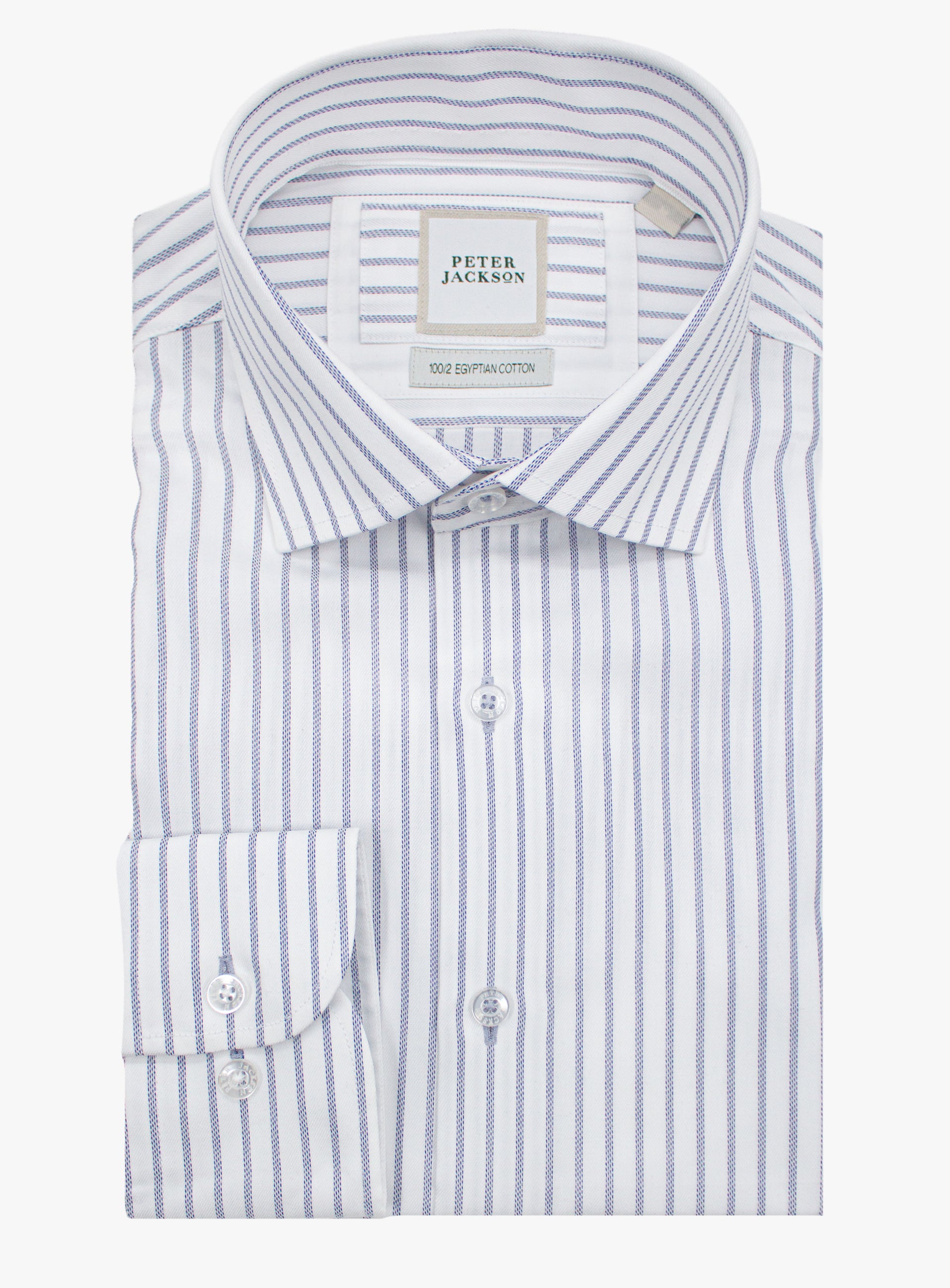 Milan Luxe Navy & White Stripe Shirt