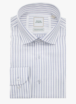 Milan Luxe Navy & White Stripe Shirt