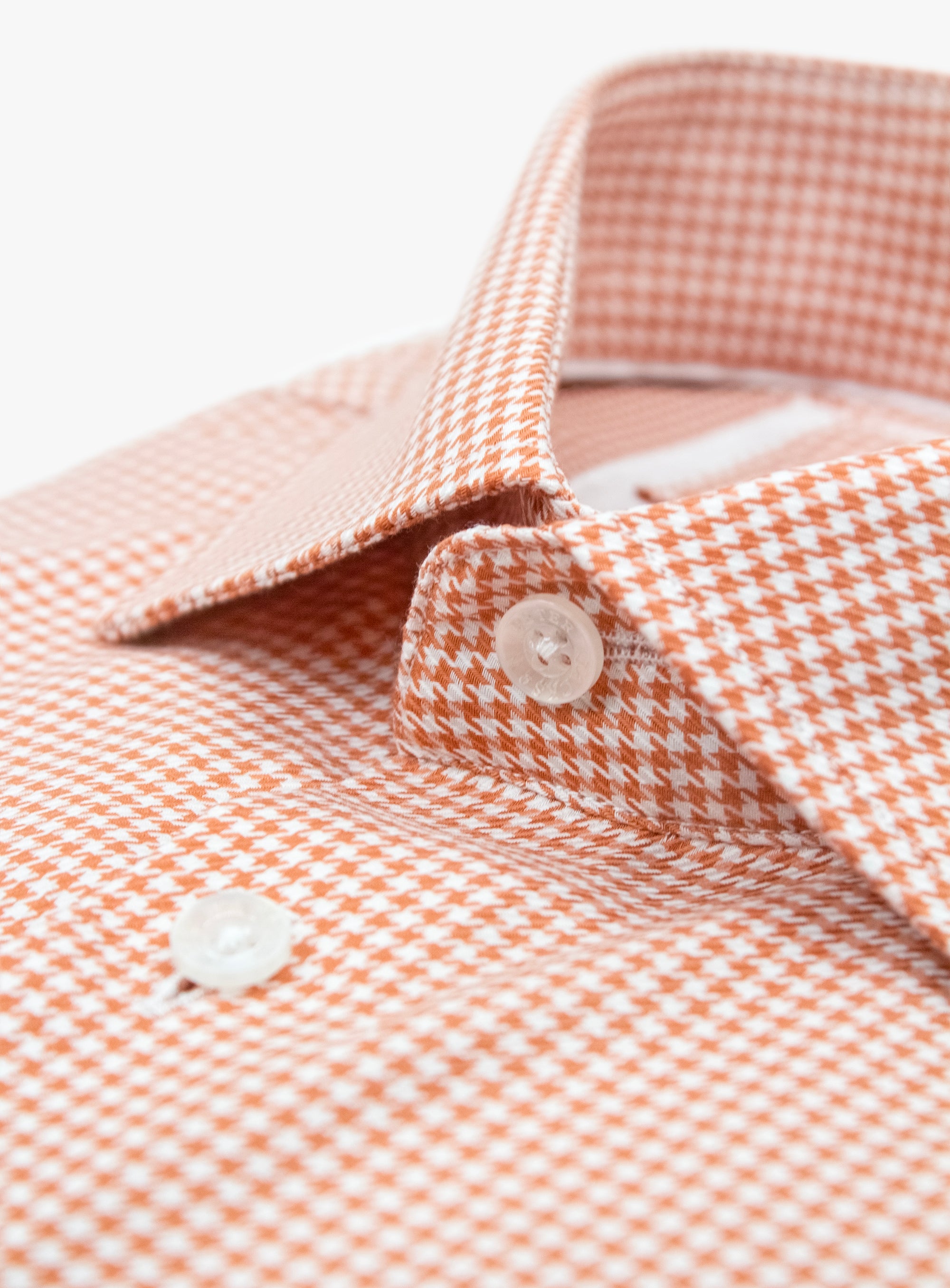 Milan Houndstooth Orange Shirt