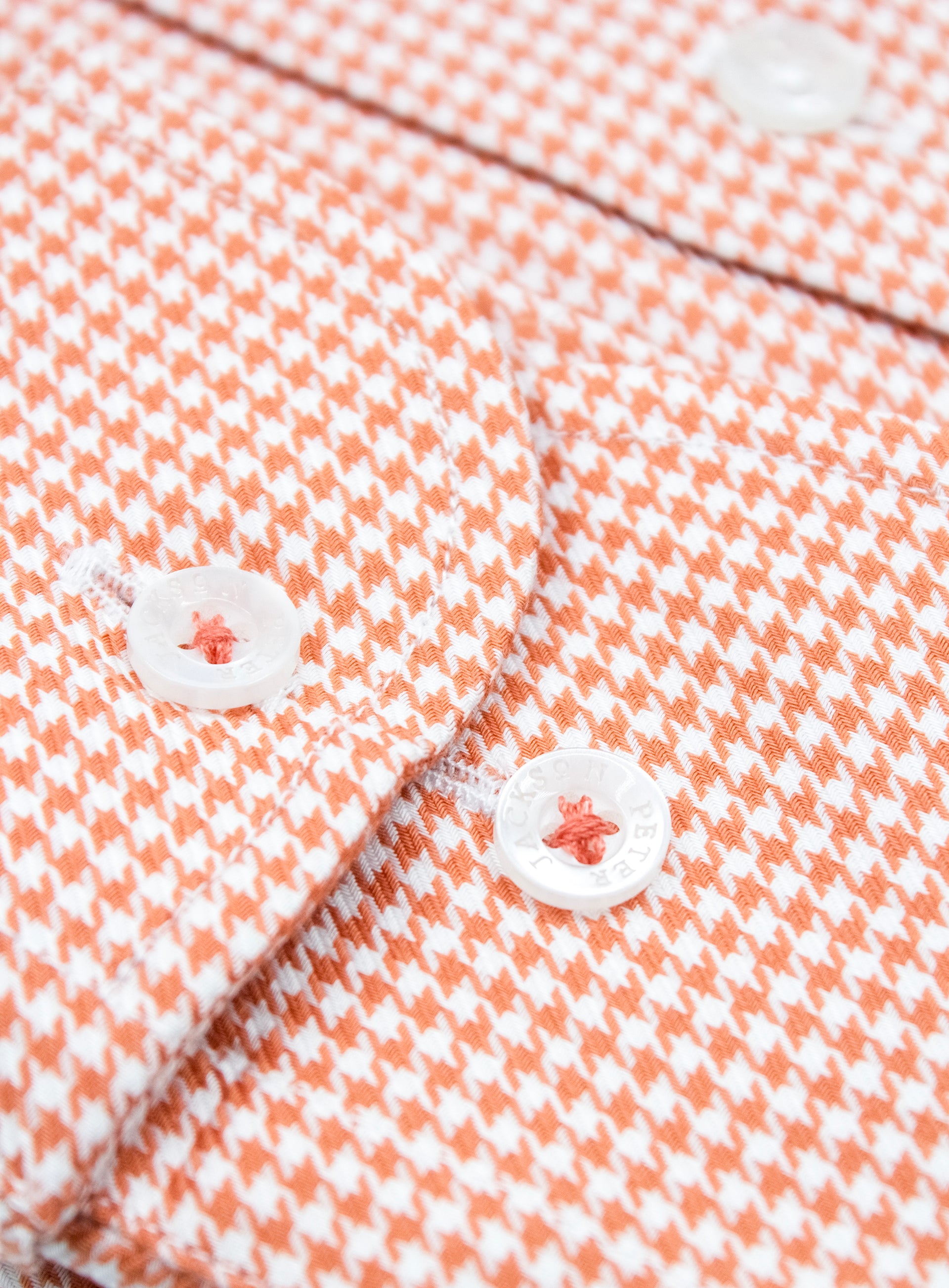 Milan Houndstooth Orange Shirt