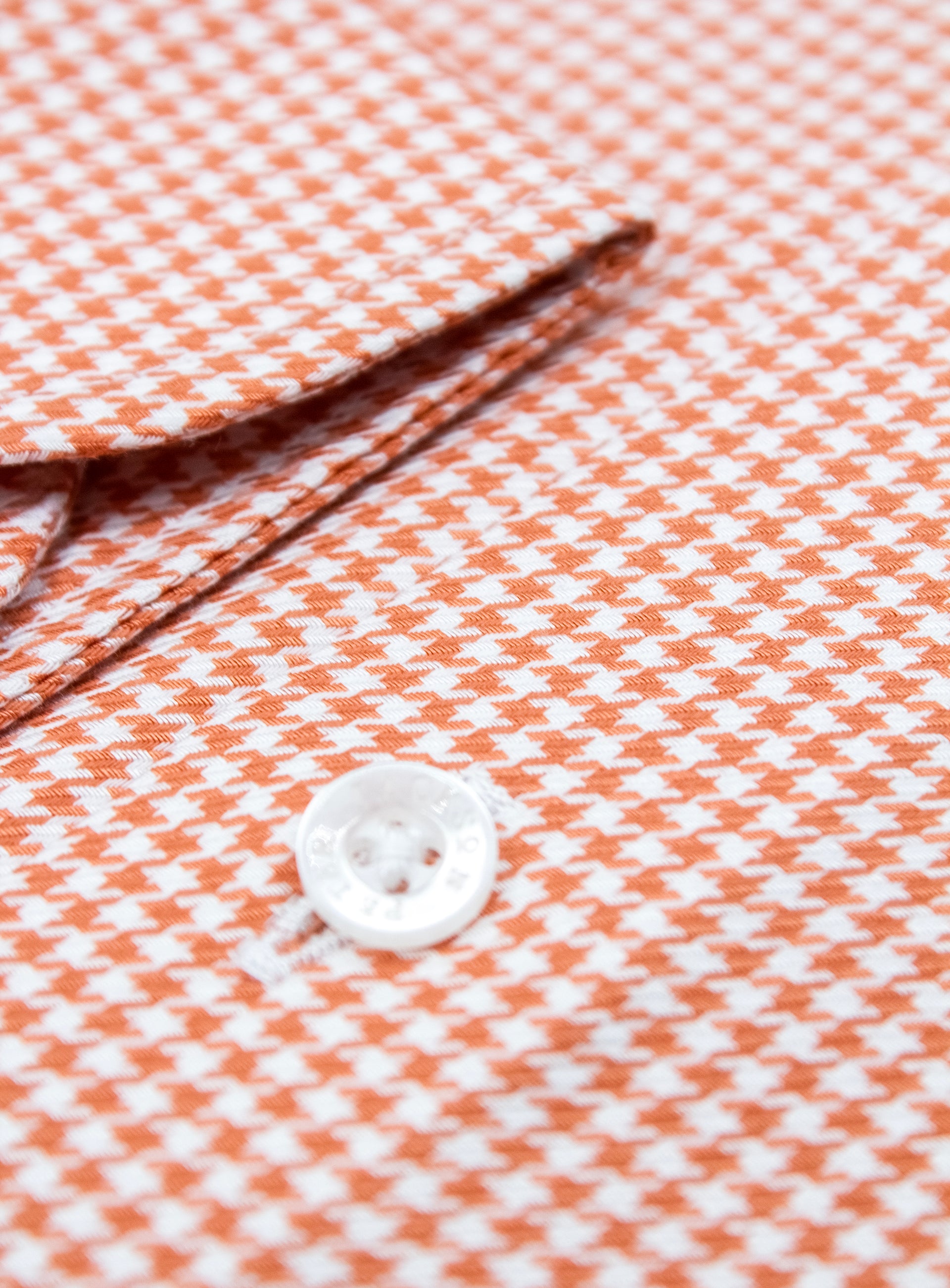 Milan Houndstooth Orange Shirt