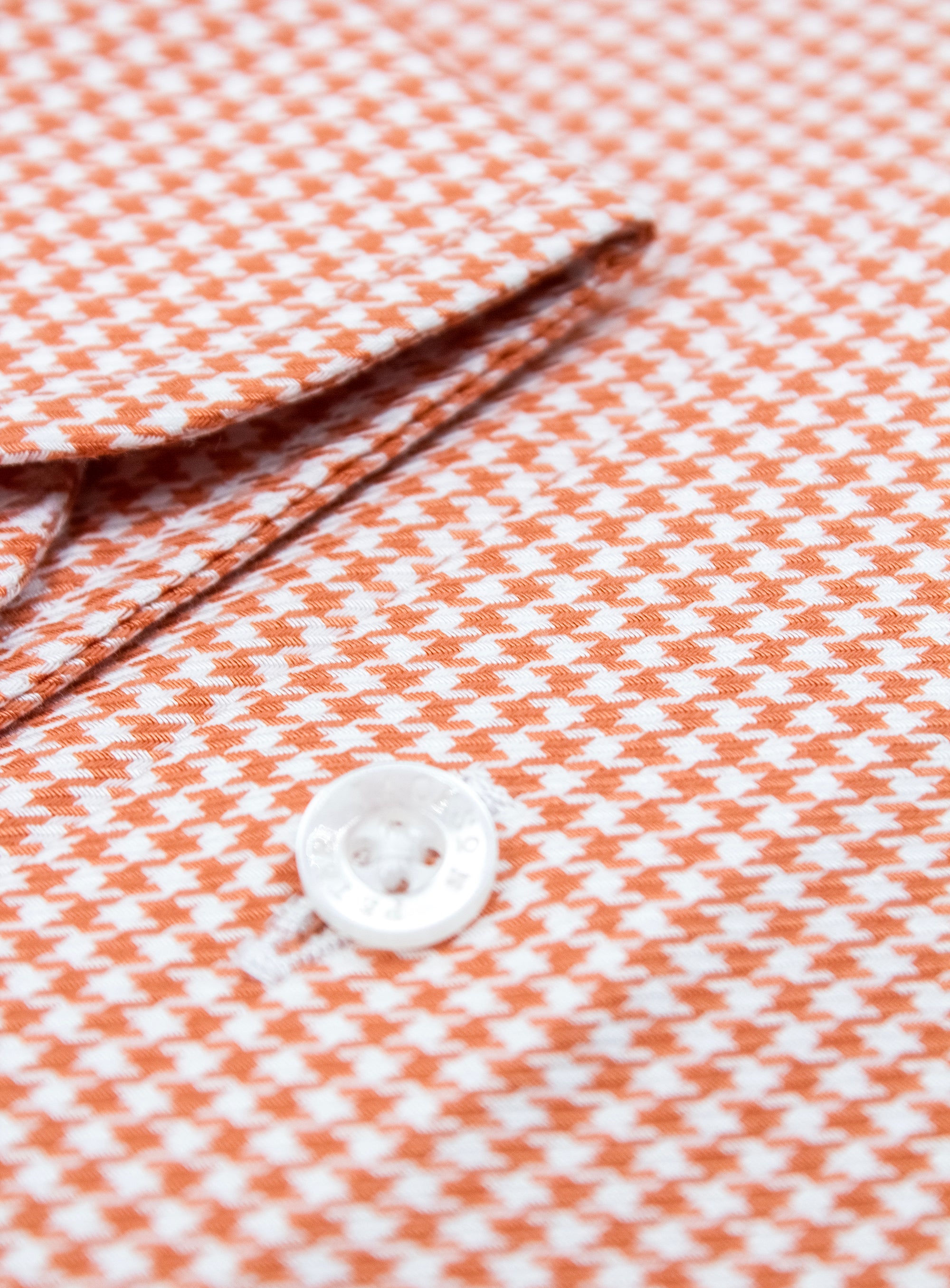 Milan Houndstooth Orange Shirt