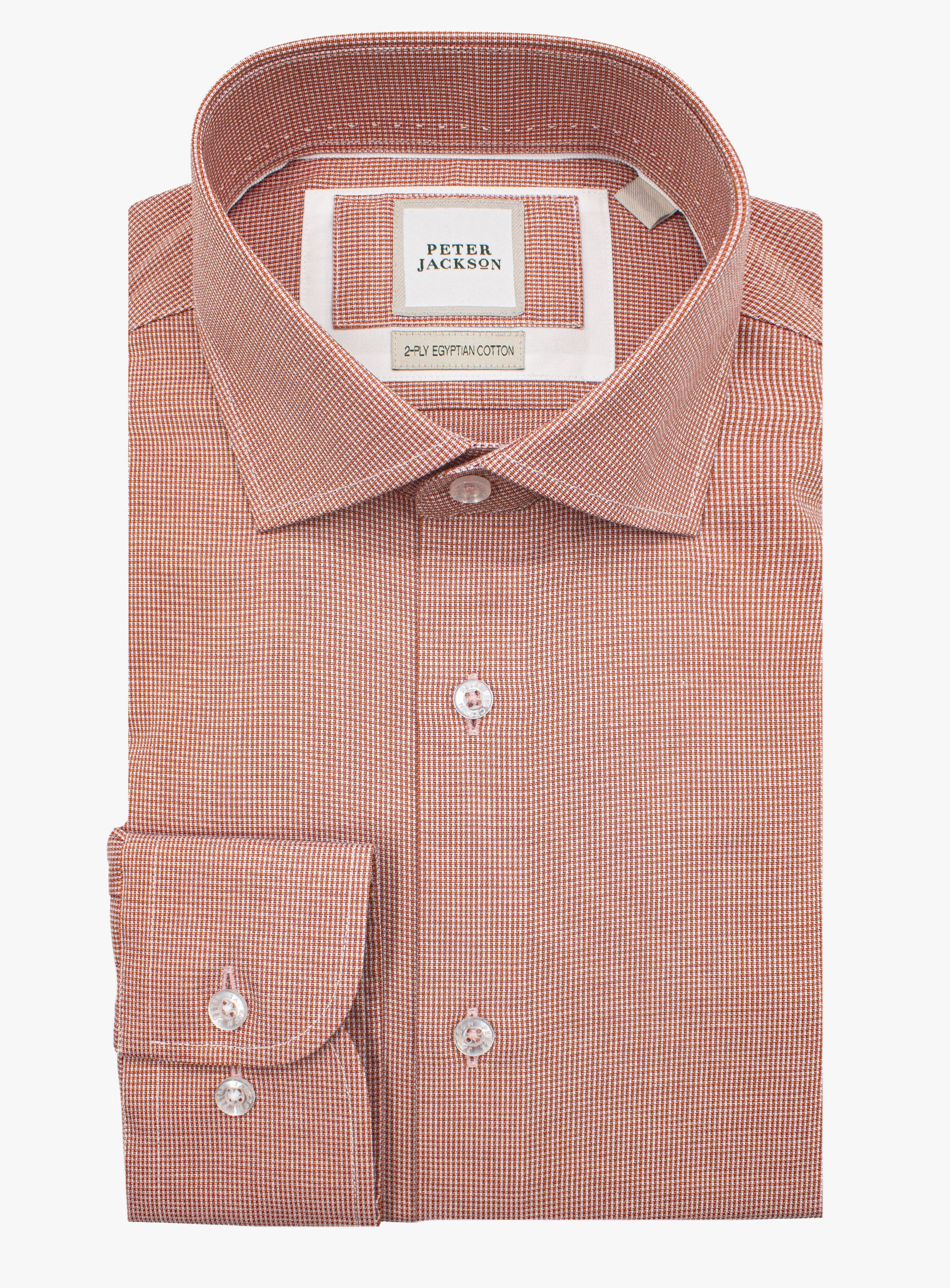 The Milan Micro Orange Shirt