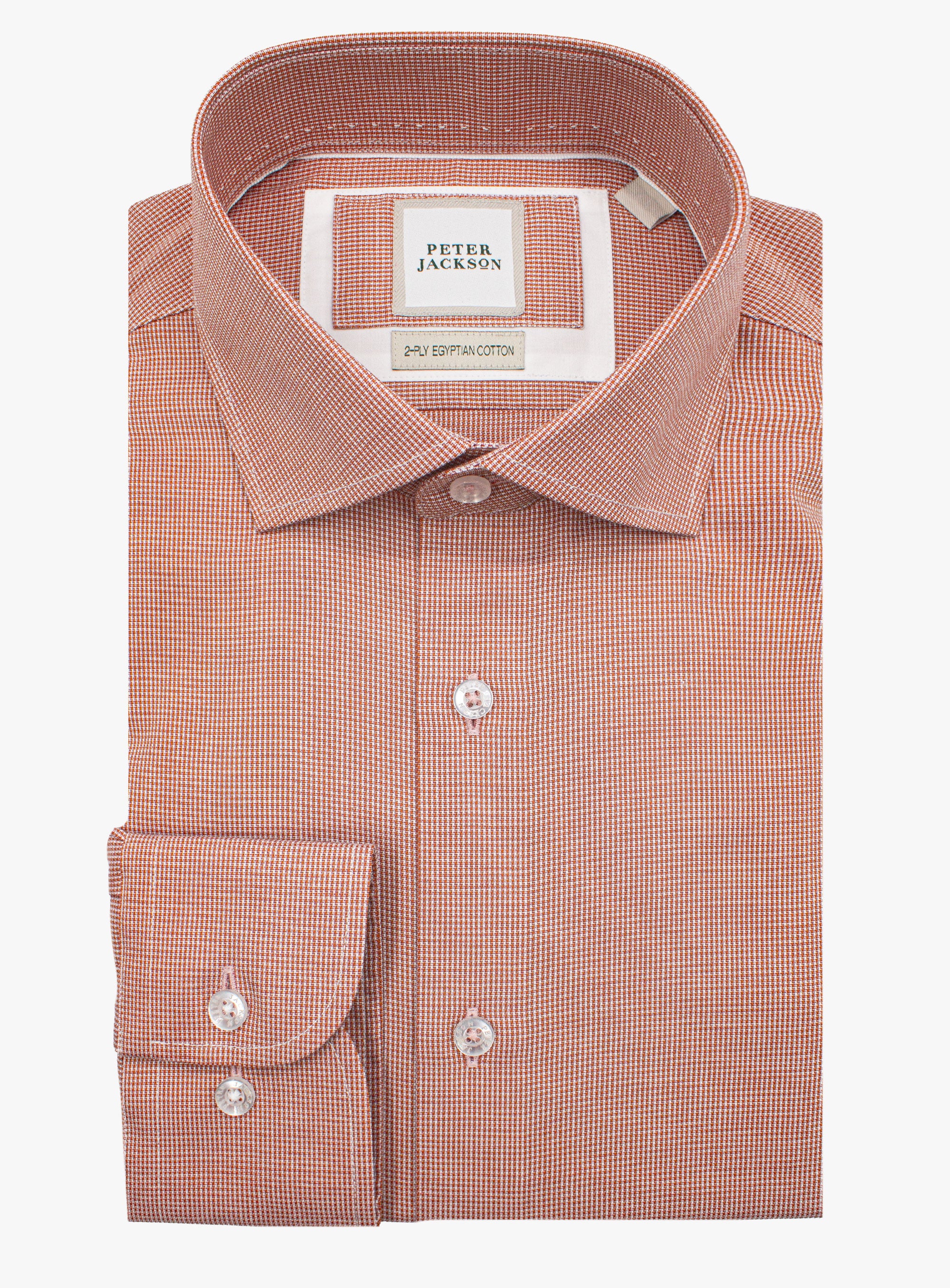 The Milan Micro Orange Shirt