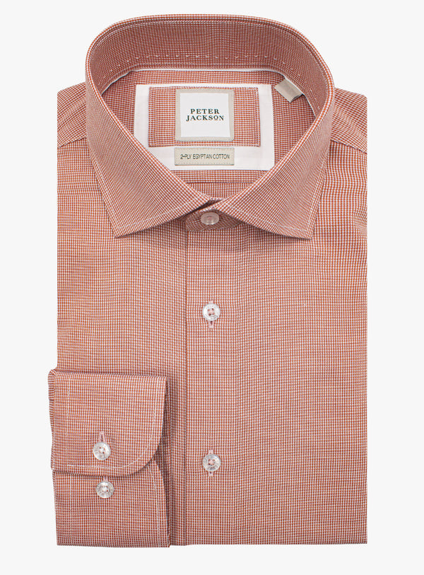The Milan Micro Orange Shirt