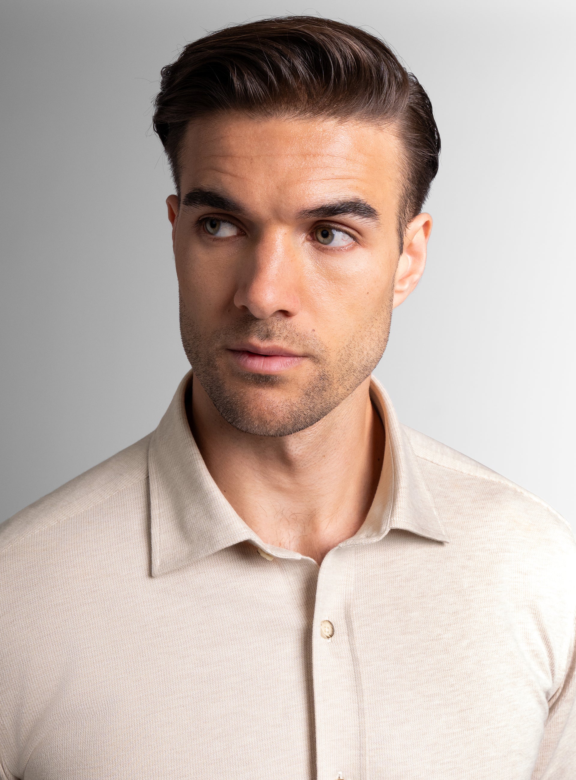 Bolzano Knit Sand Beige Shirt