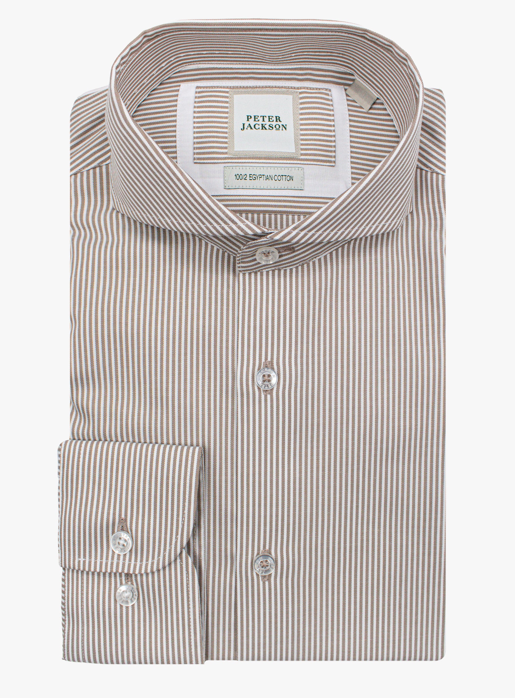 Florence Chocolate Brown Stripe Shirt