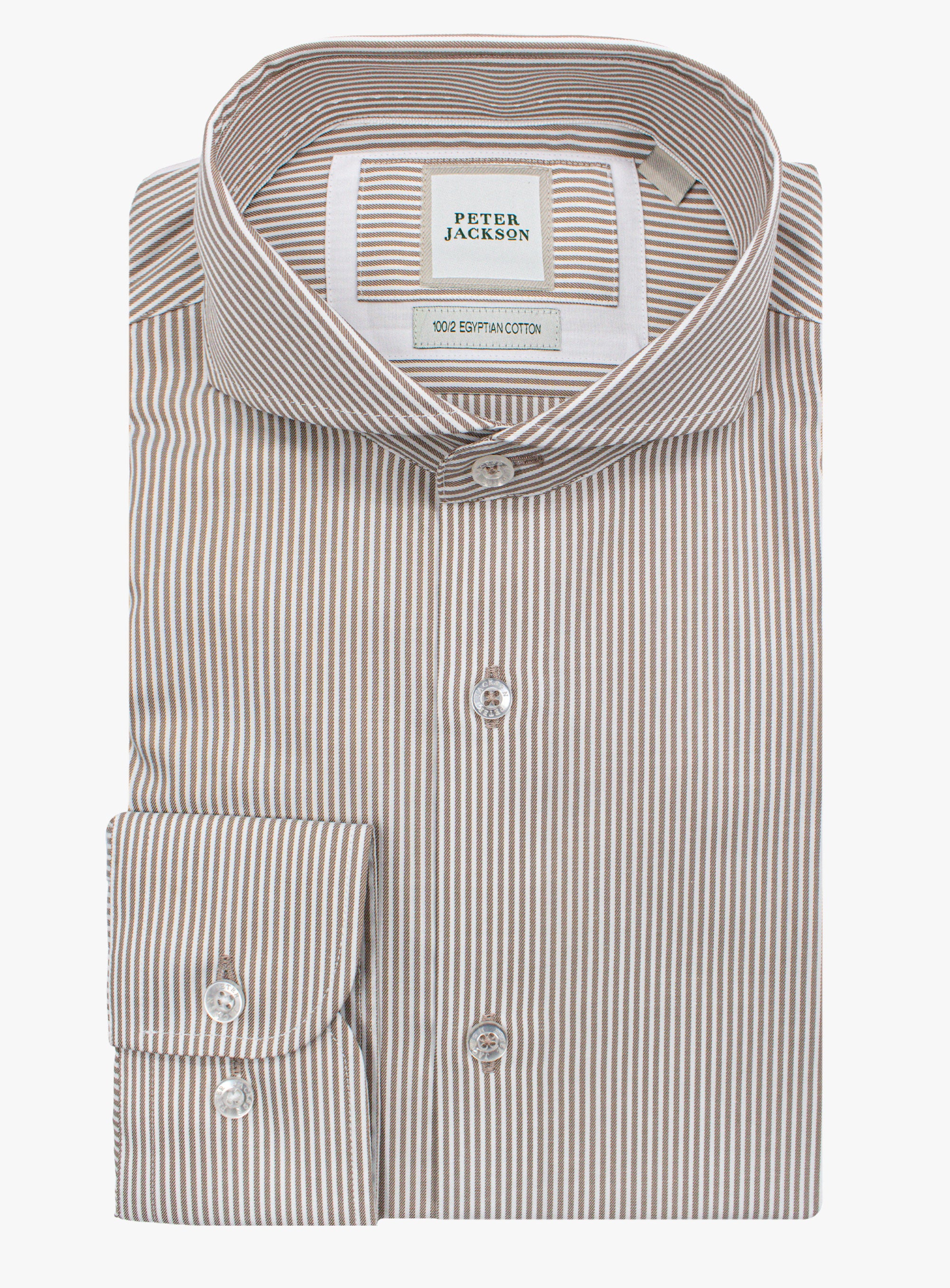 Florence Chocolate Brown Stripe Shirt