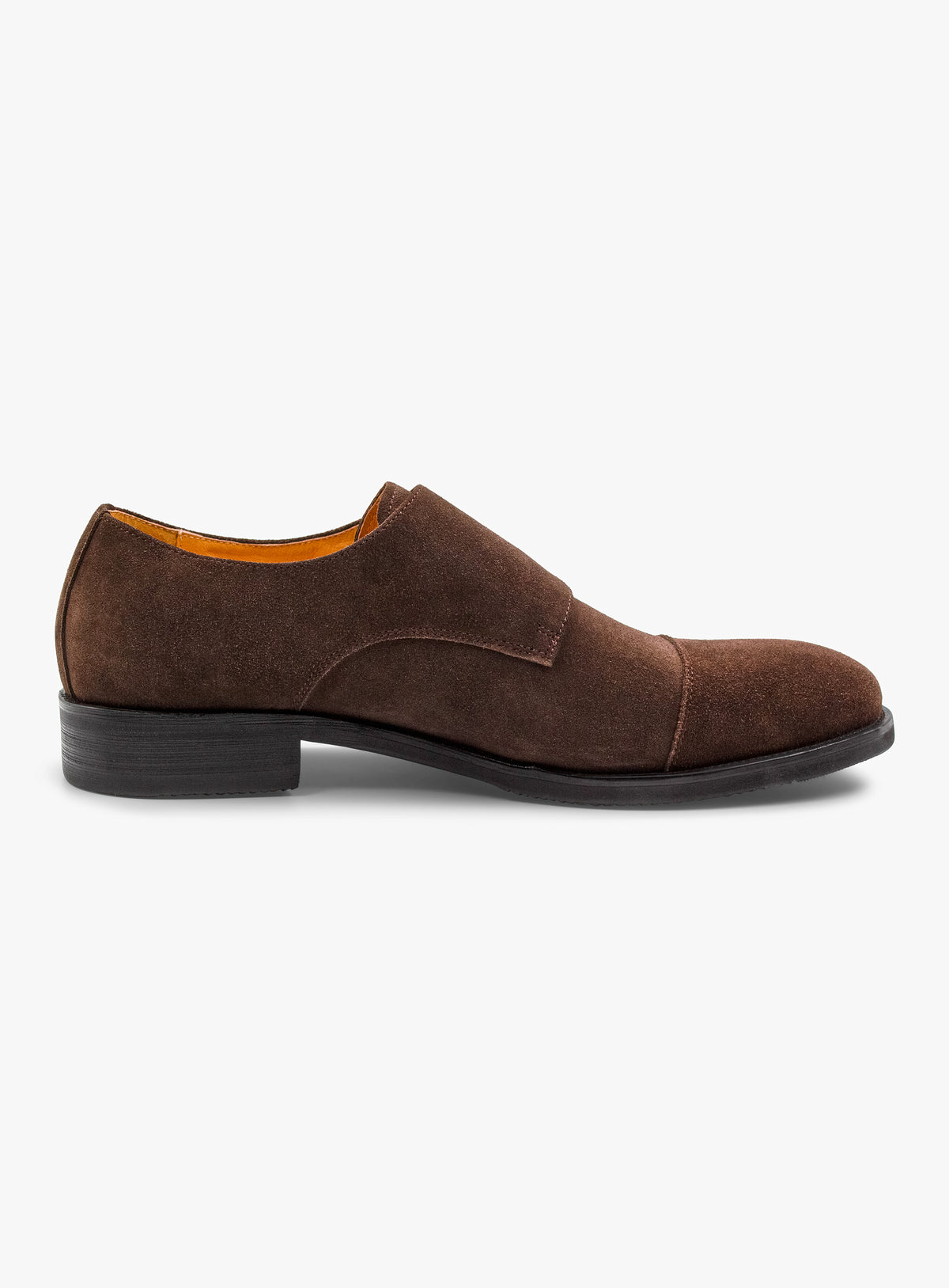 Side of the Albinoni Suede Double Monk Brown Loafer