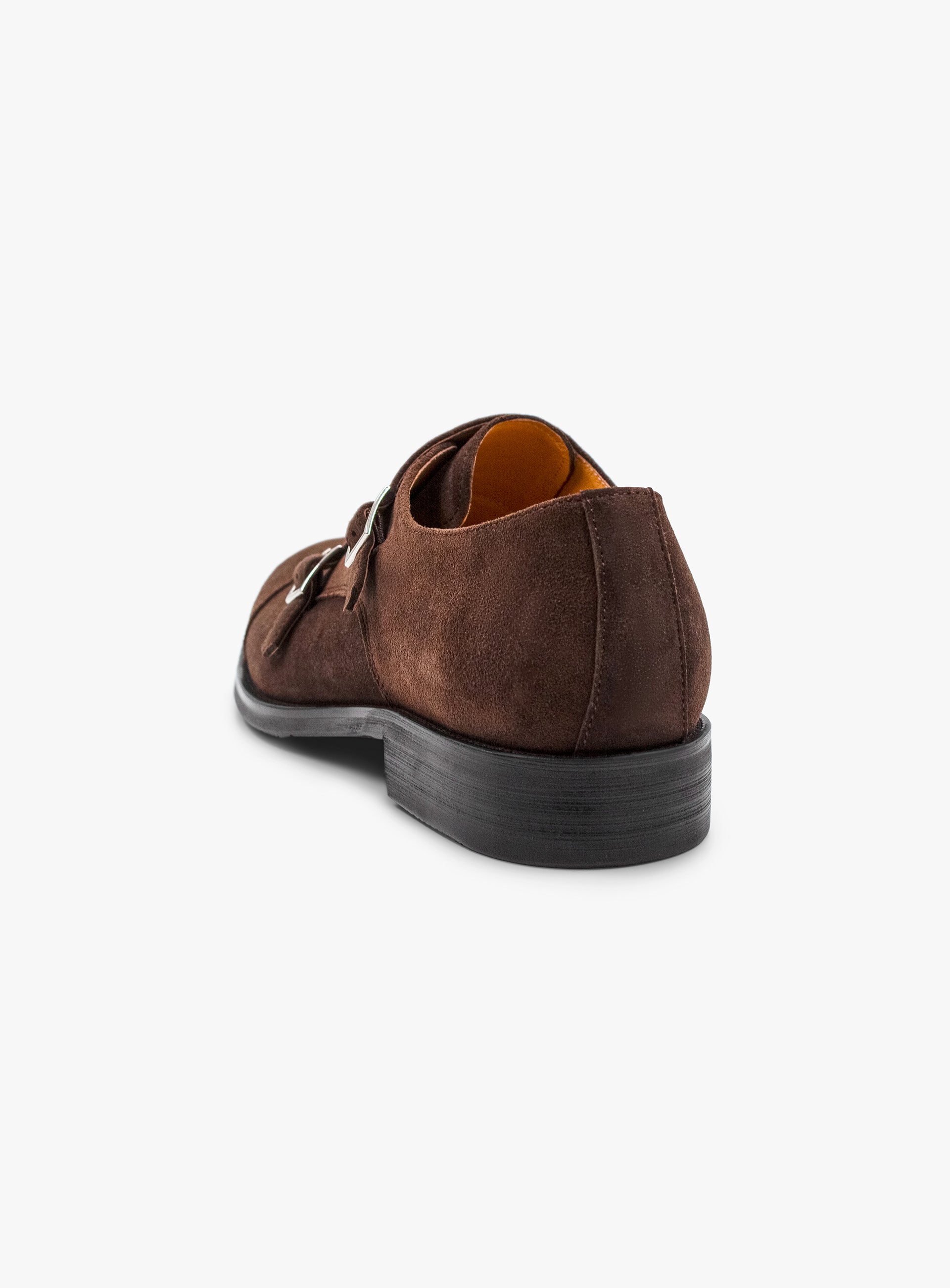 Back of the Albinoni Suede Double Monk Brown Loafer