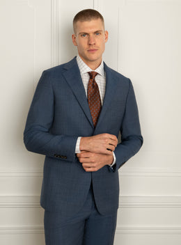 Firenze Plaid Blue Suit