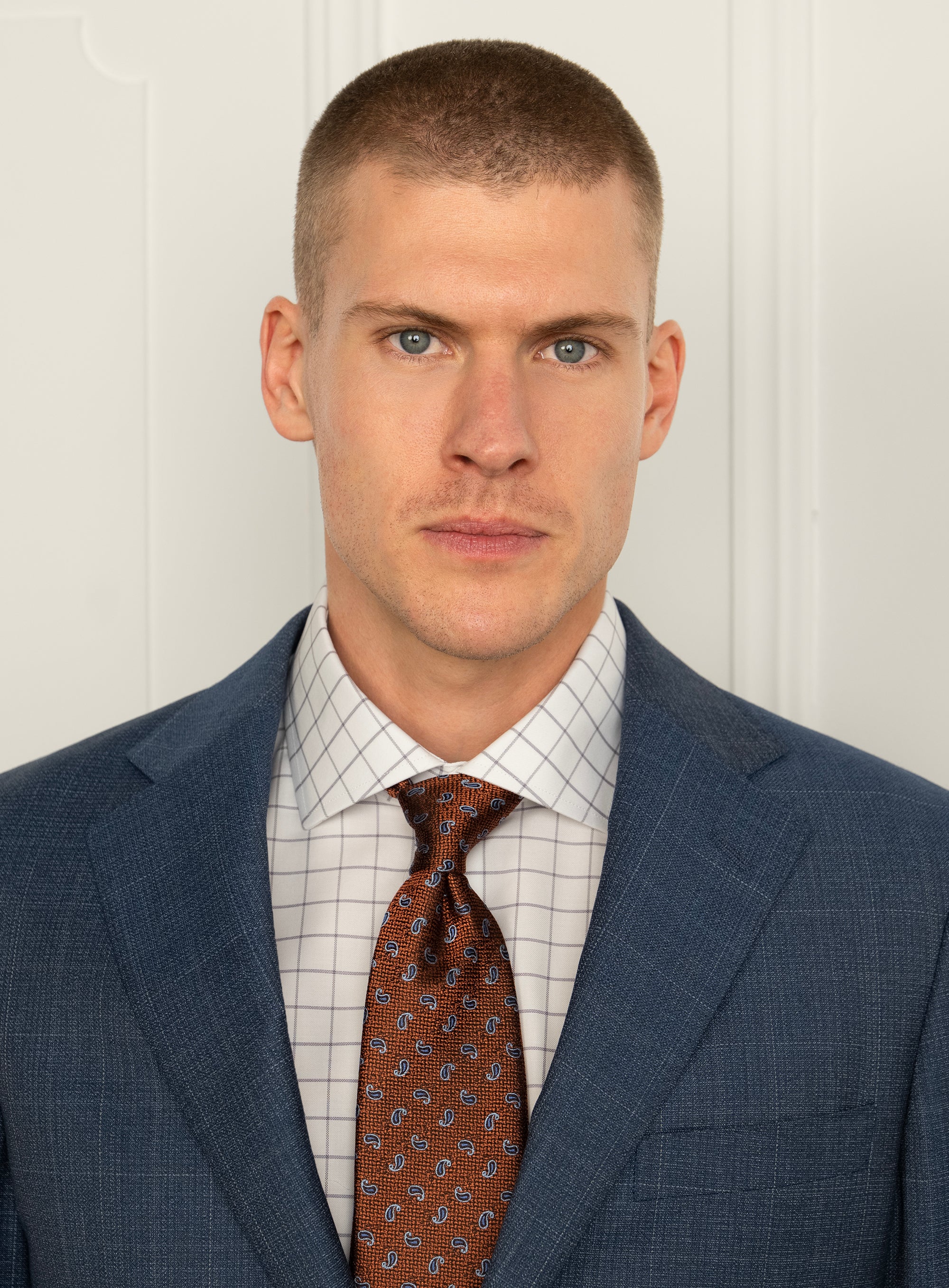 Firenze Plaid Blue Suit
