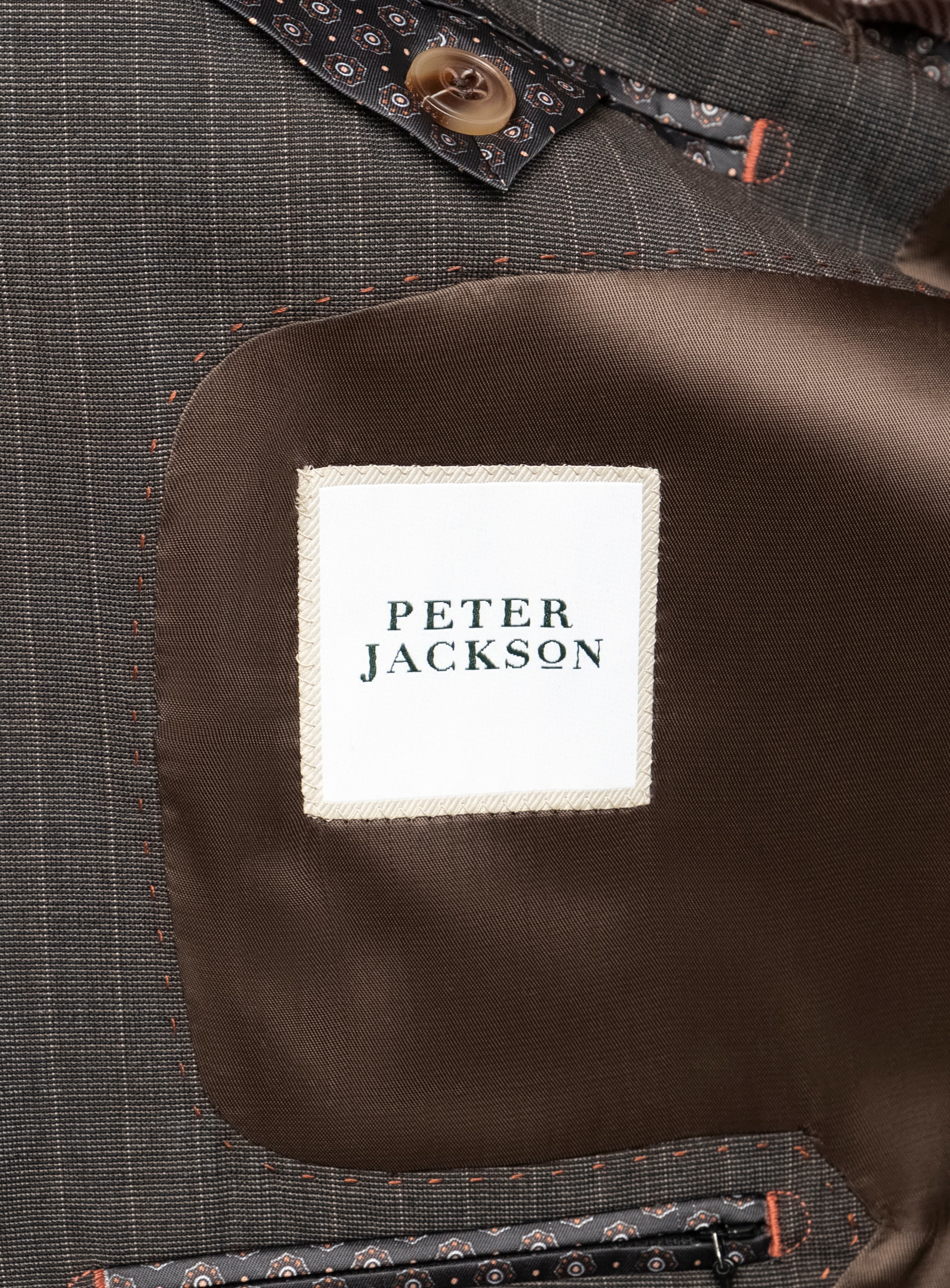 Ezio Chocolate Brown Pinstripe Suit