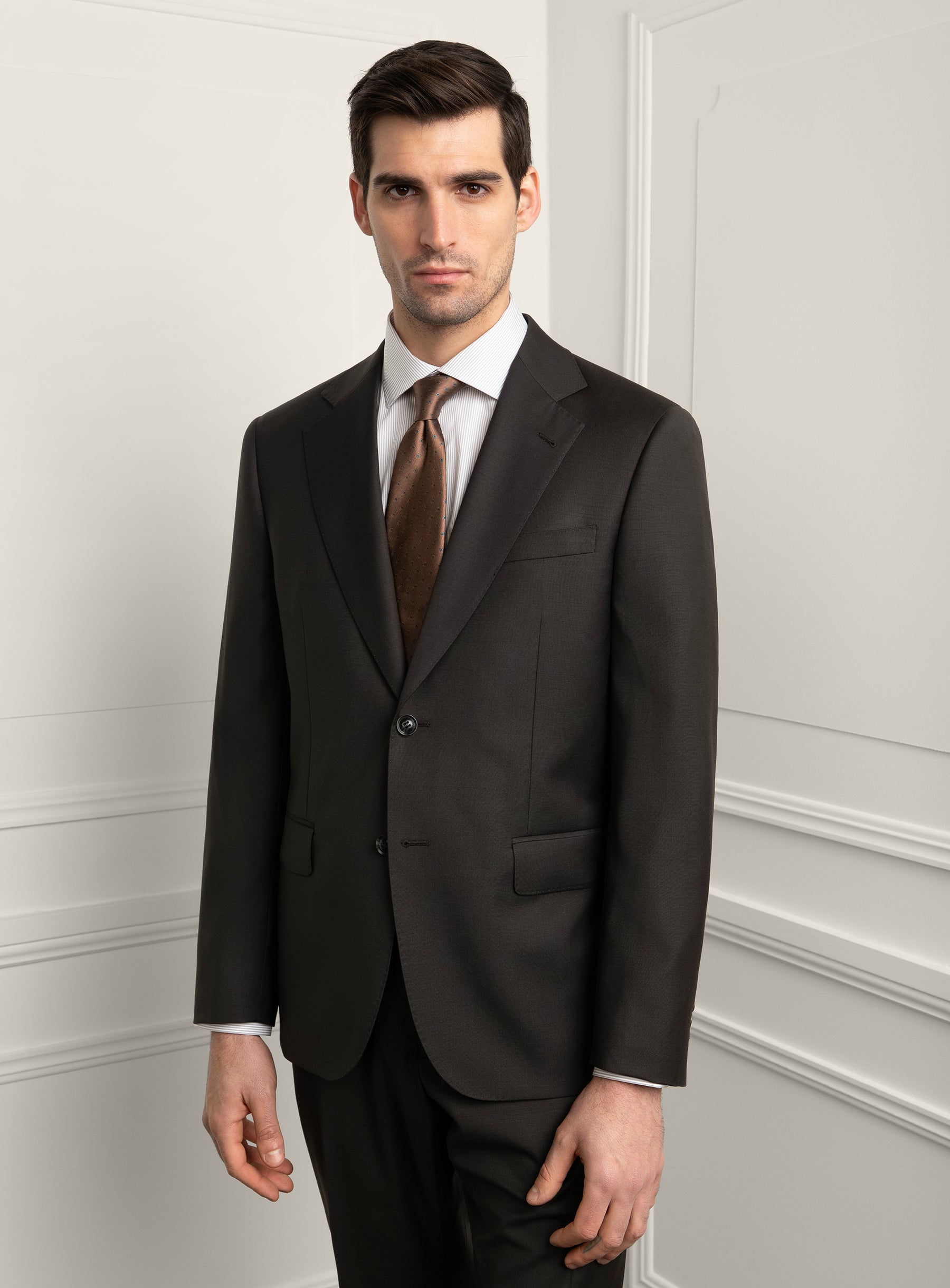 Borgia Twill Chocolate Brown Suit