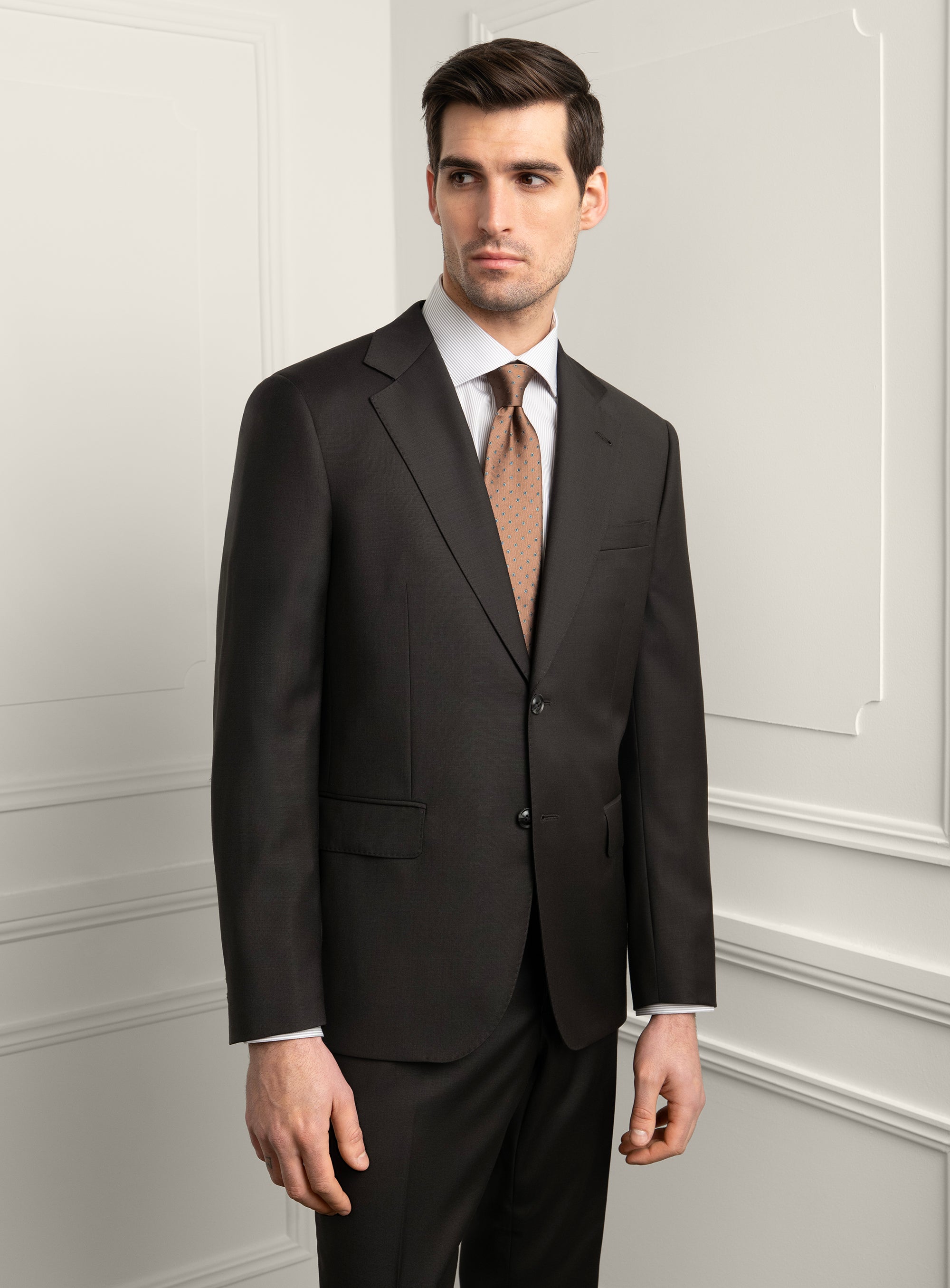 Borgia Twill Chocolate Brown Suit