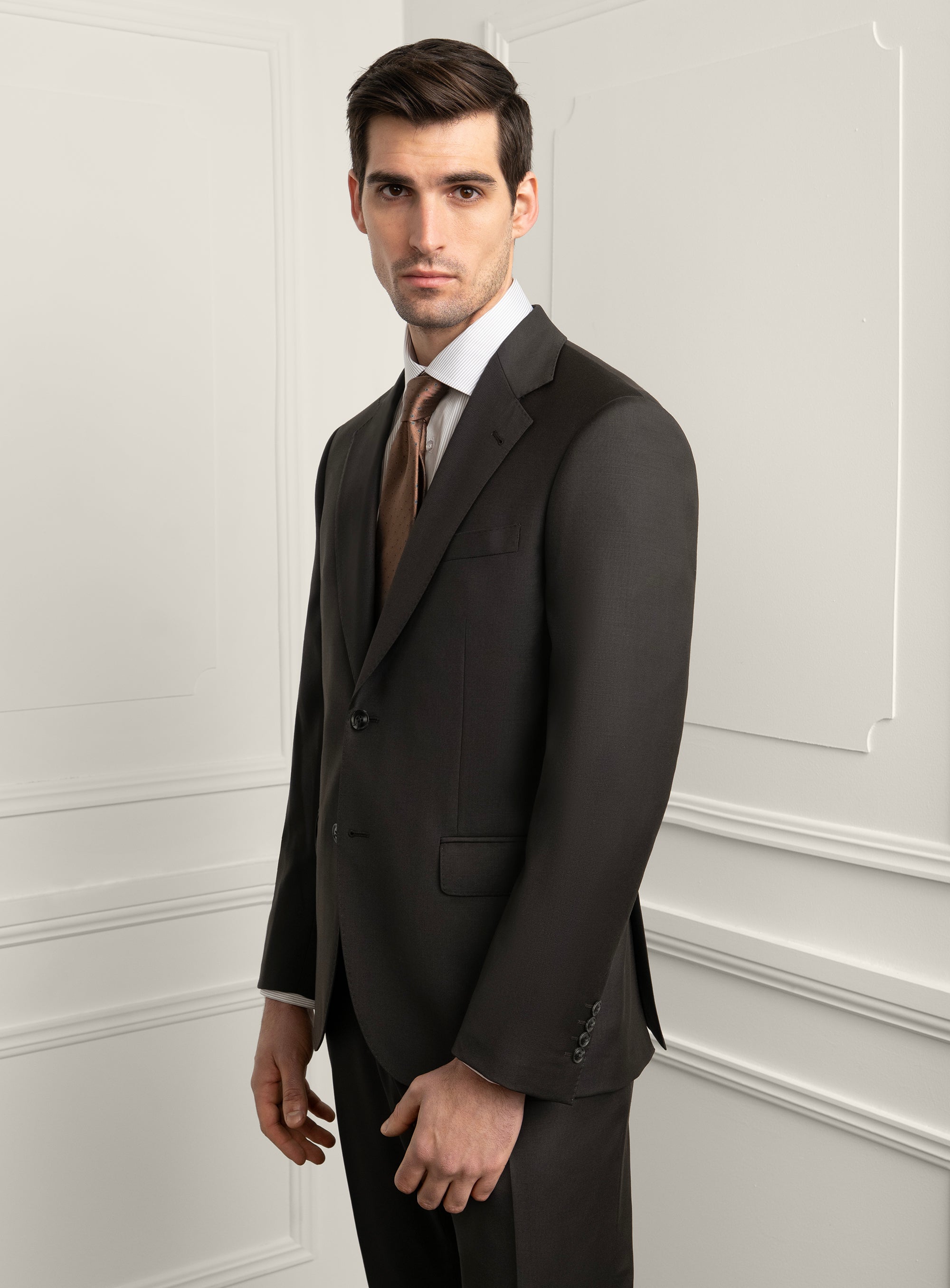 Borgia Twill Chocolate Brown Suit