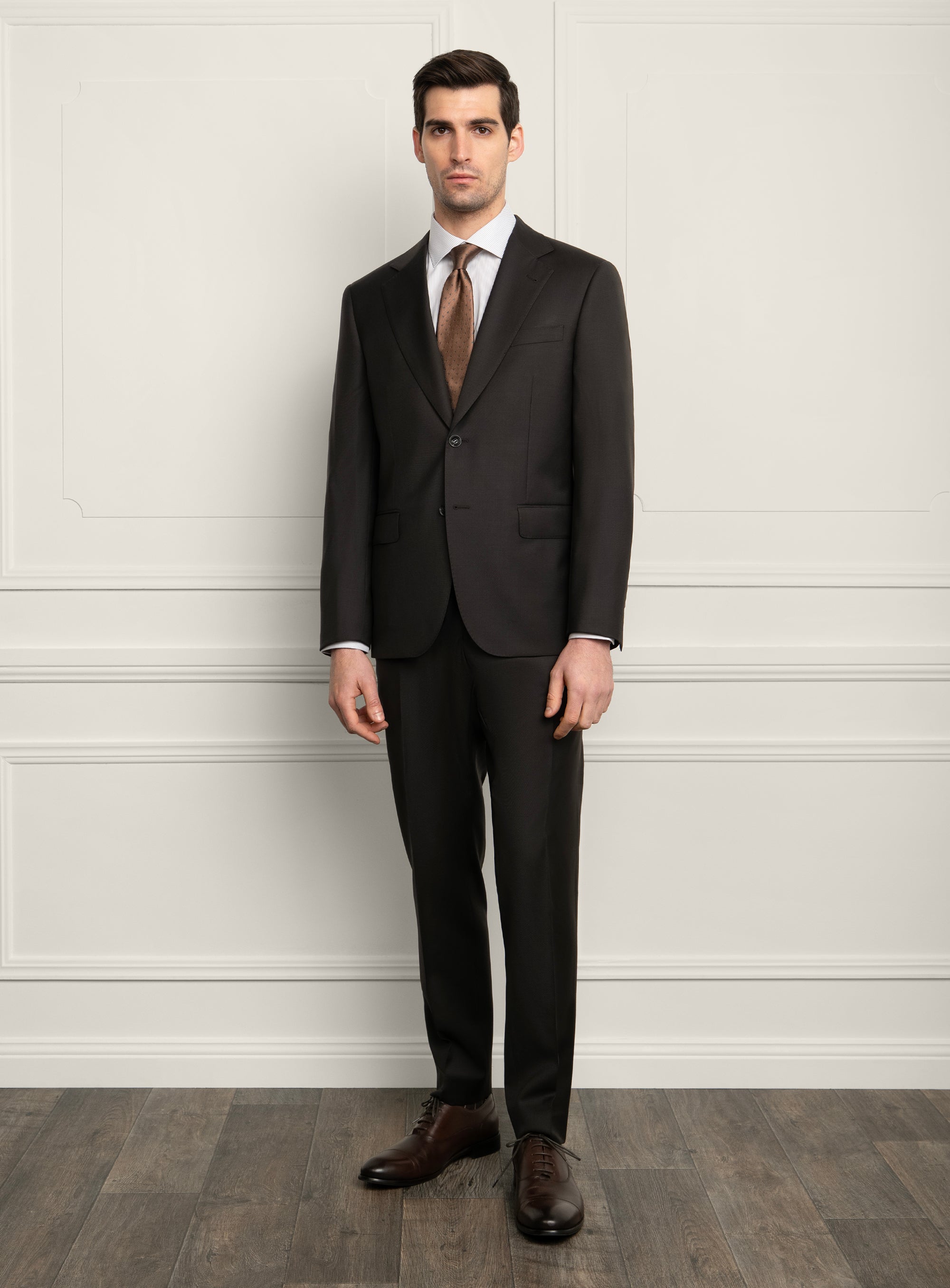 Borgia Twill Chocolate Brown Suit