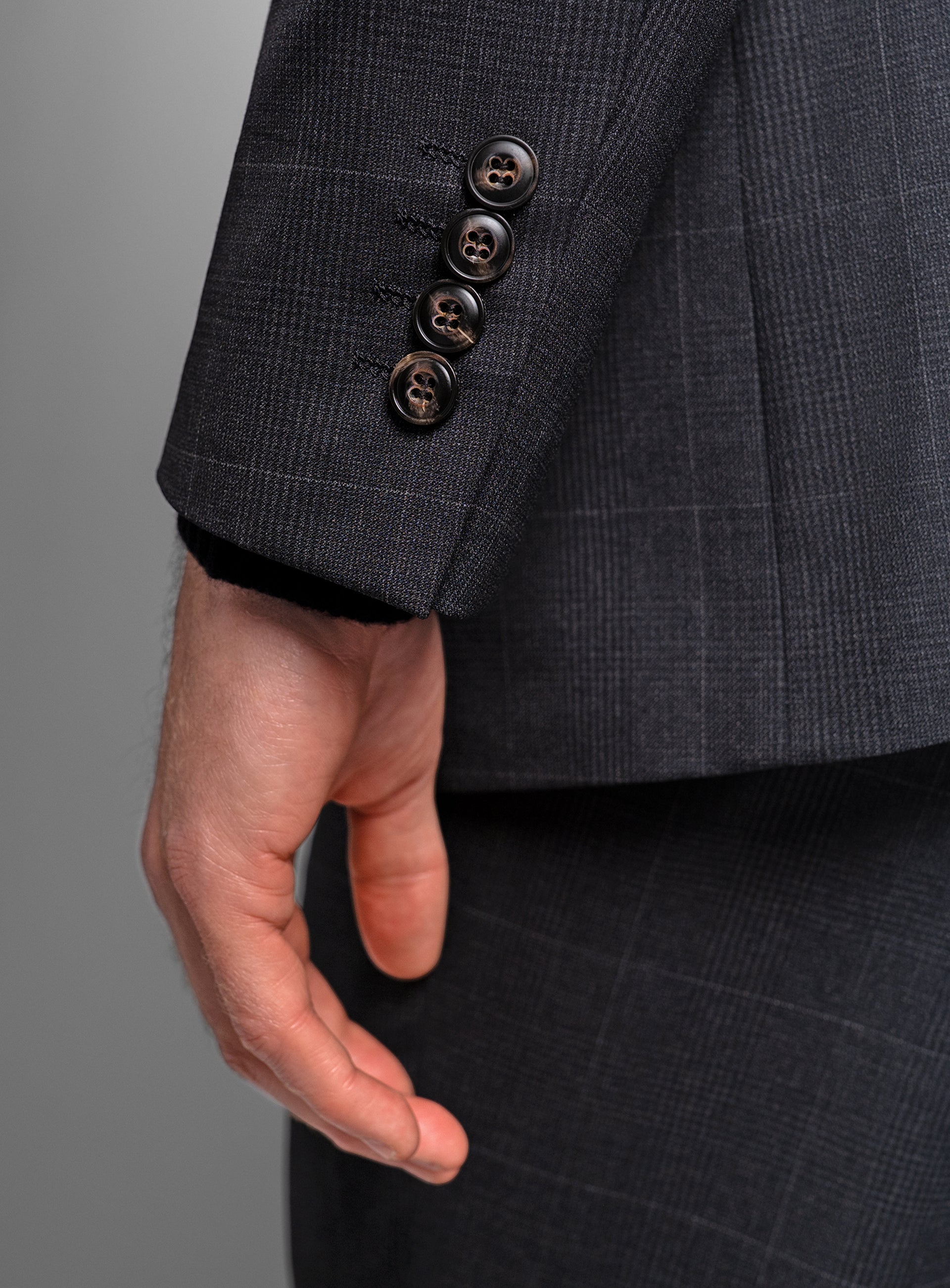 A charcoal grey sleeve