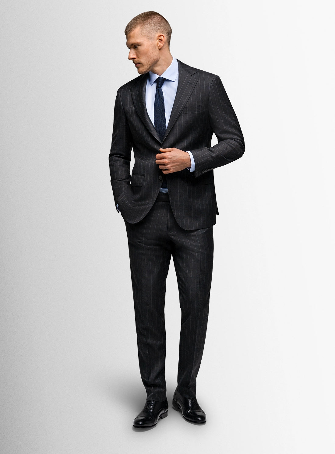Gabriel Pinstripe Charcoal Grey Suit