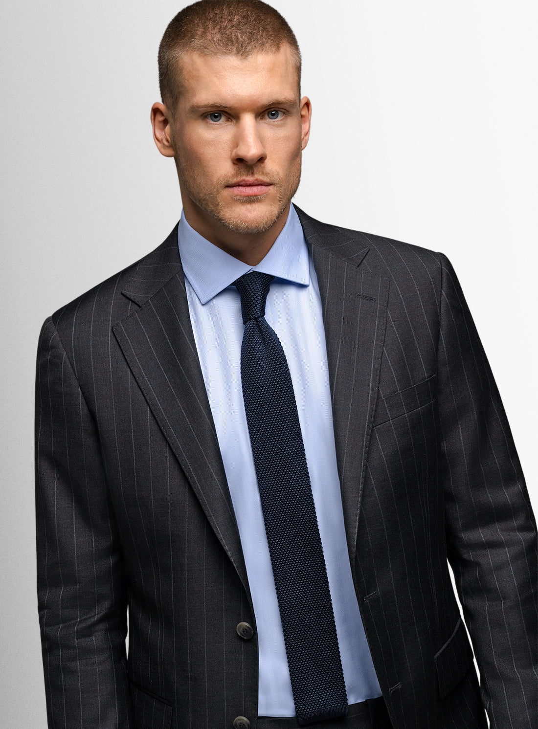Gabriel Pinstripe Charcoal Grey Suit
