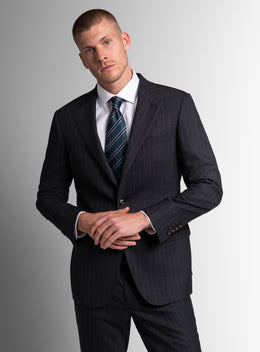 Petruccio Charcoal Pinstripe Suit