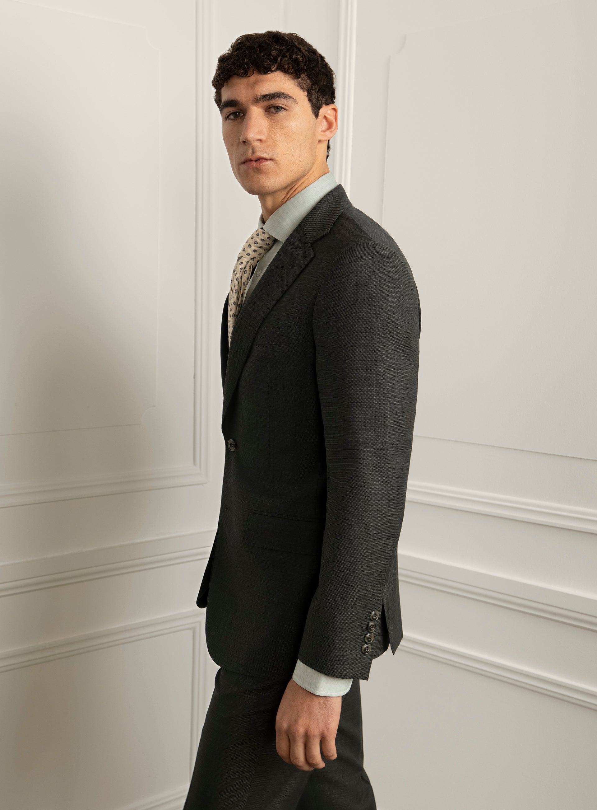 Volpe Sharkskin Green Suit